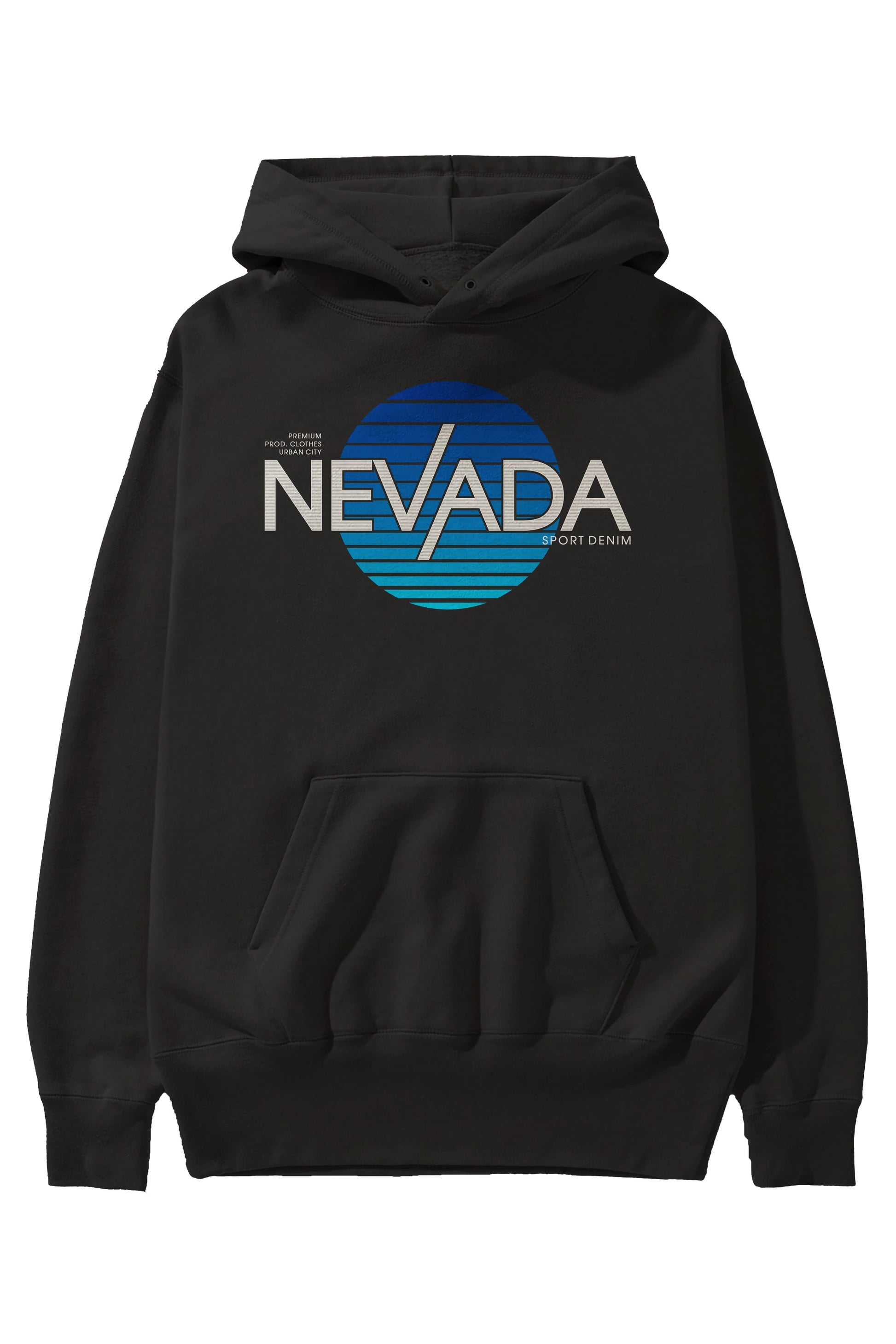 Nevada Ön Baskılı Oversize Hoodie Kapüşonlu Sweatshirt Erkek Kadın Unisex