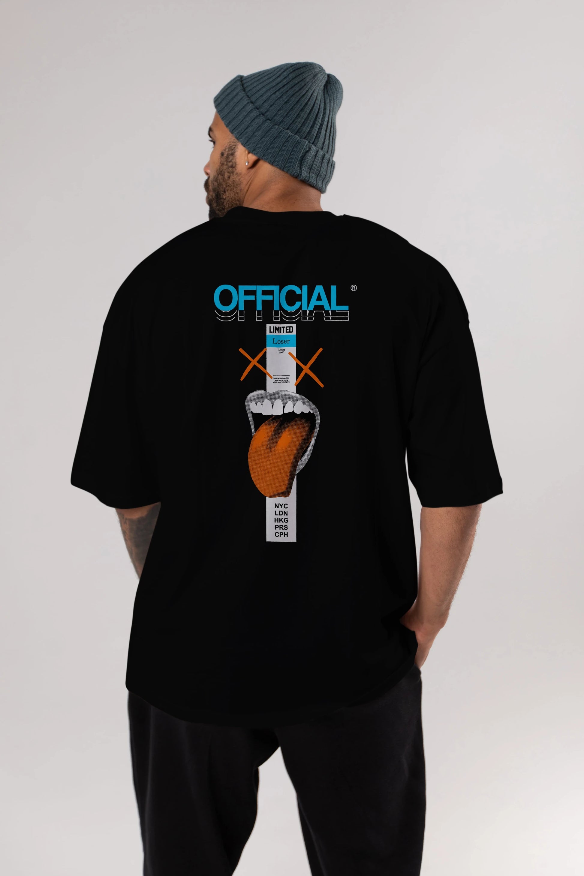Official Loser Arka Baskılı Oversize t-shirt Erkek Kadın Unisex
