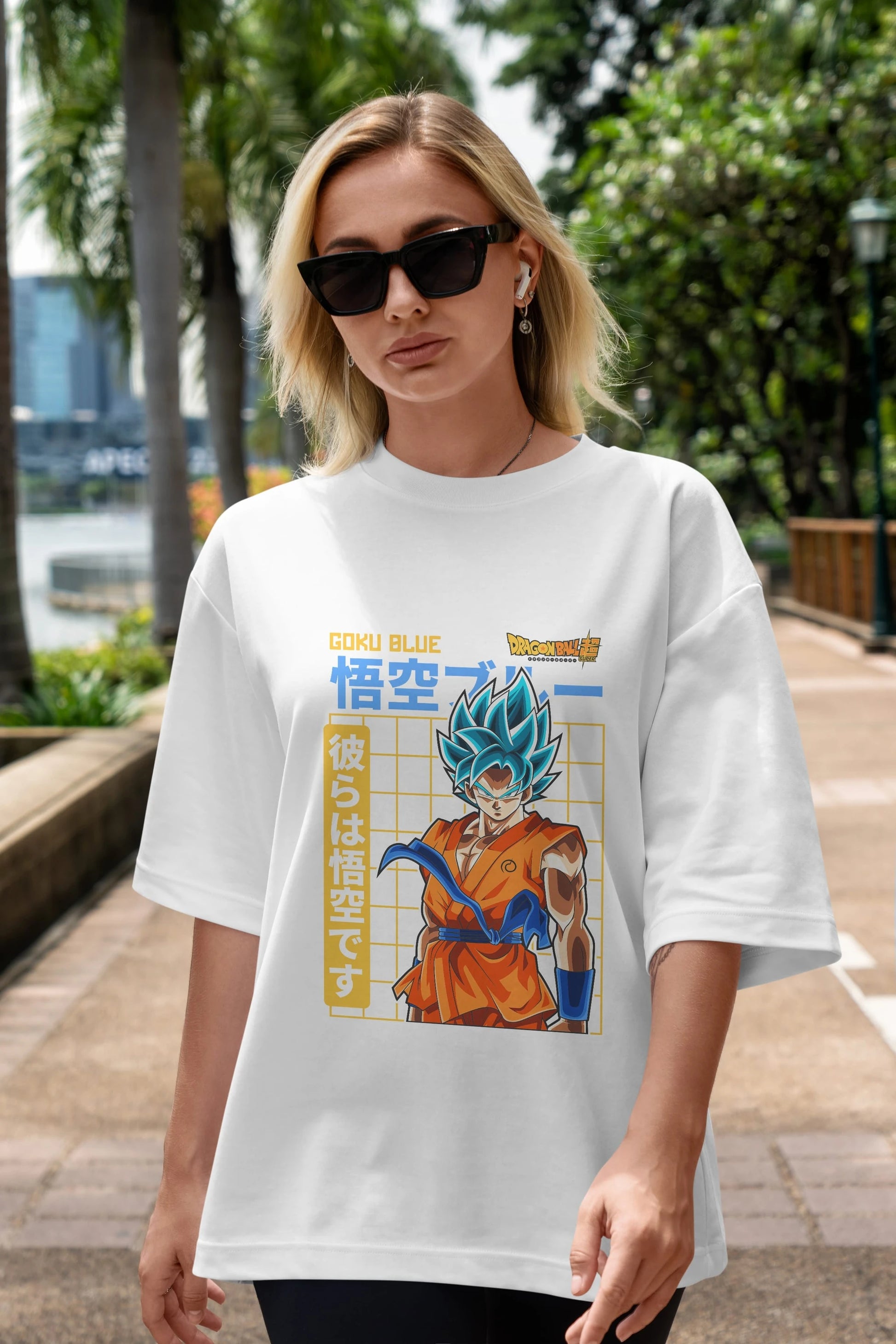 GOKU 1 Anime Ön Baskılı Oversize t-shirt %100 pamuk Erkek Kadın Unisex