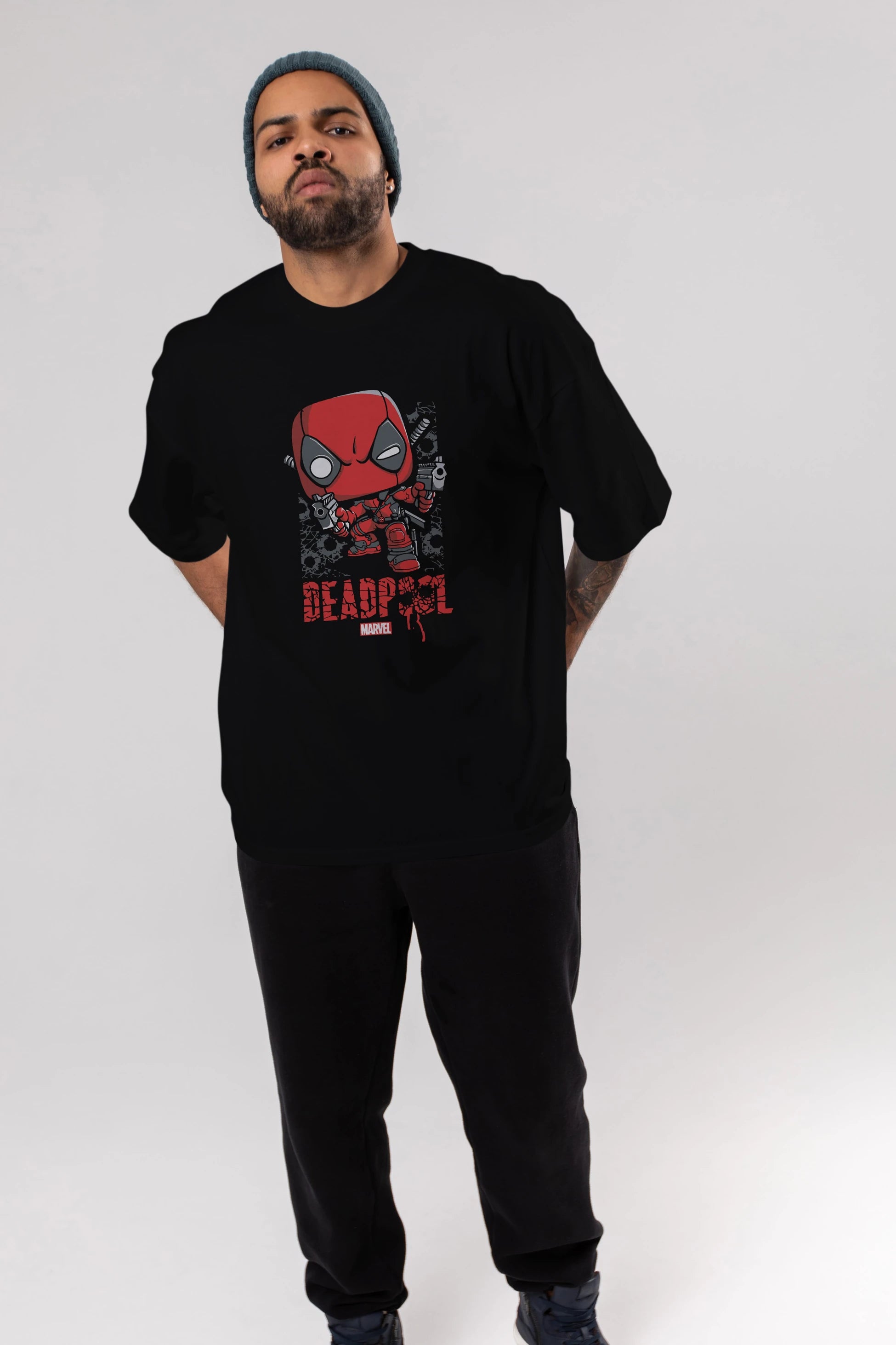 Deadpool (8) Ön Baskılı Oversize t-shirt Erkek Kadın Unisex %100 Pamuk Bisiklet Yaka tişort