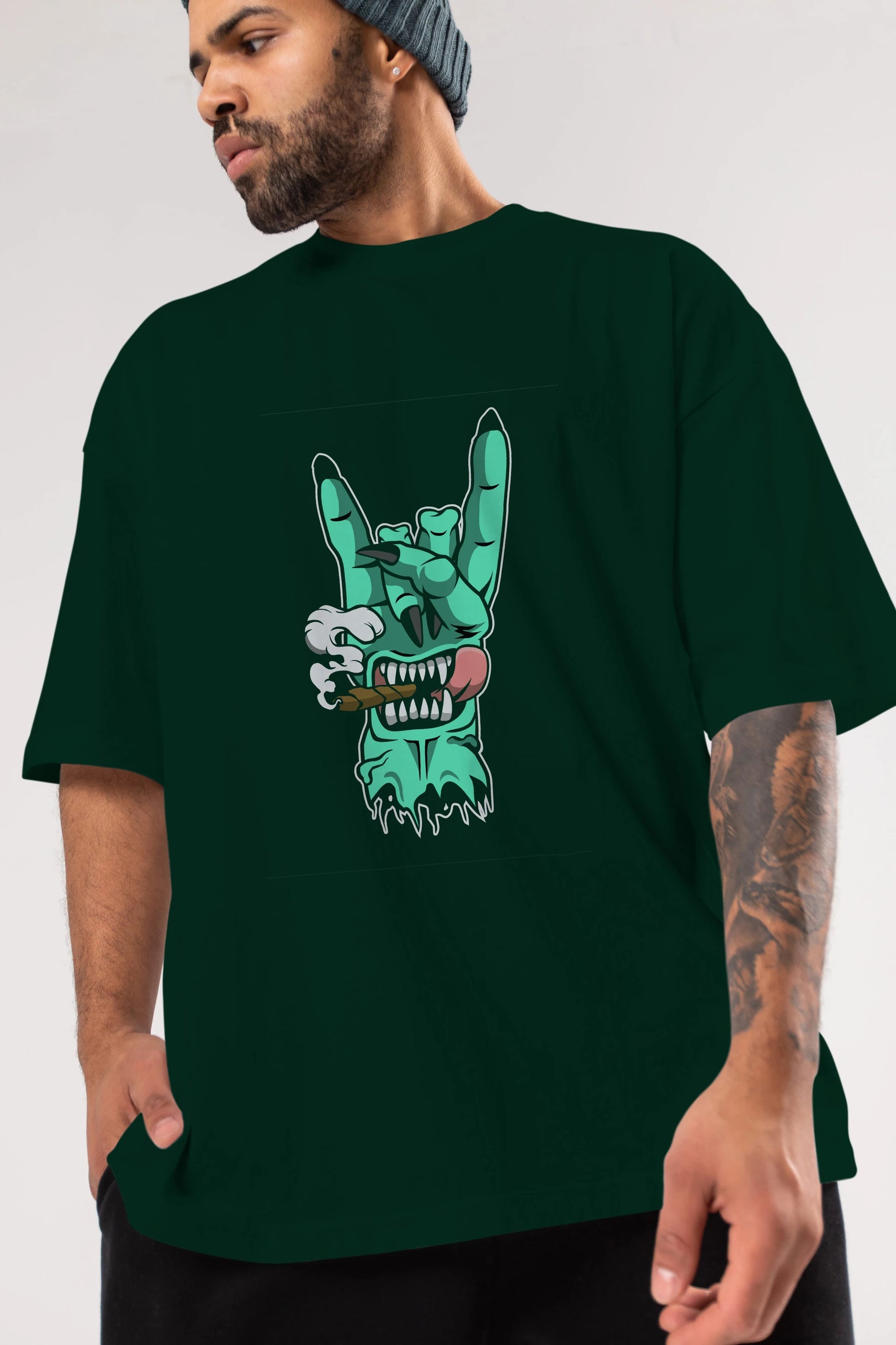 Metal Sign Ön Baskılı Oversize t-shirt Erkek Kadın Unisex %100 Pamuk tişort