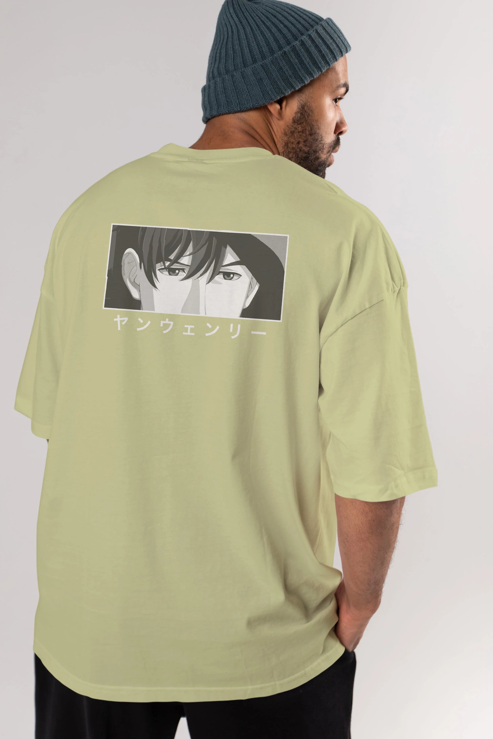 Wen-li Yang 1 Anime Arka Baskılı Oversize t-shirt Erkek Kadın Unisex