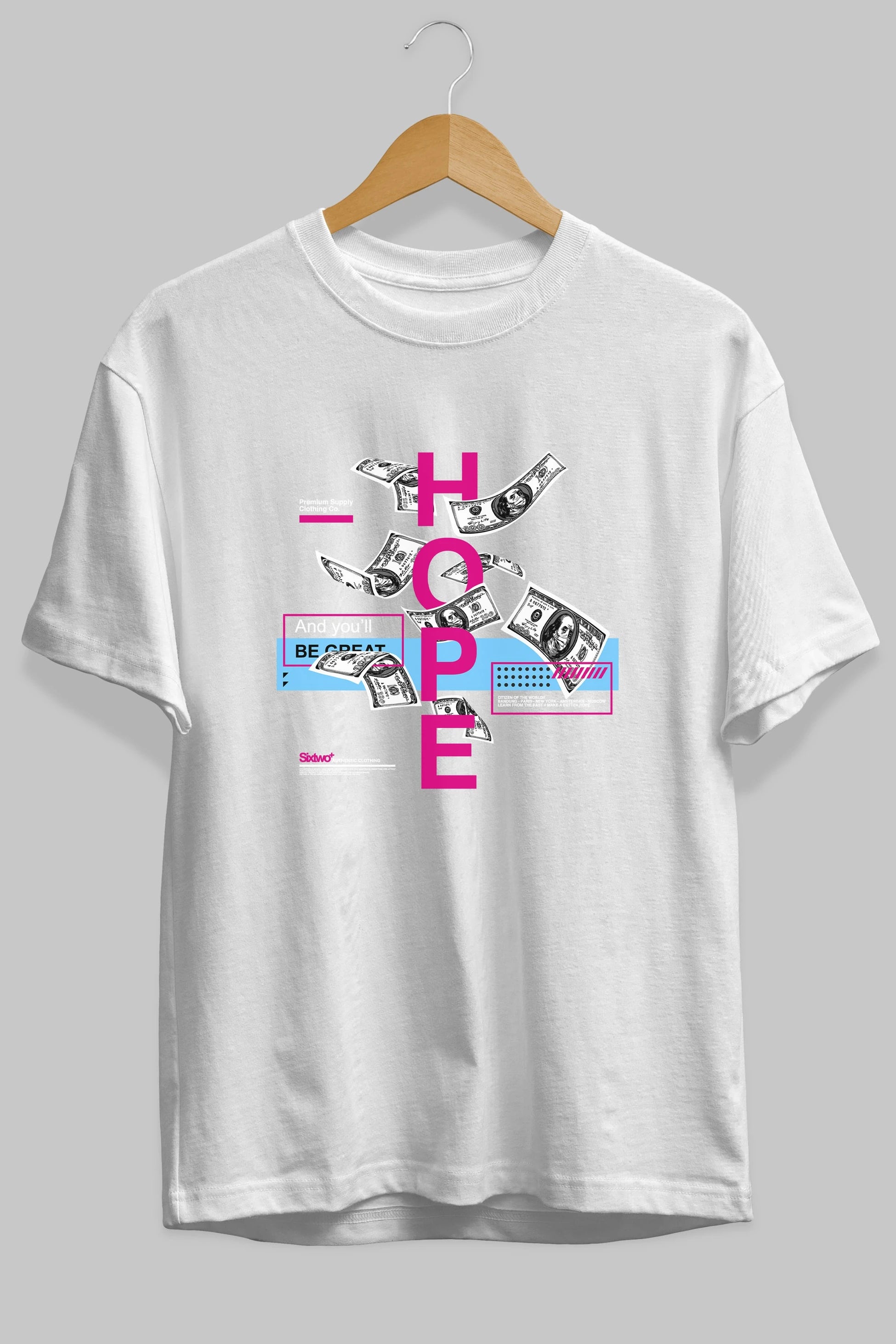 Hope Ön Baskılı Oversize t-shirt Erkek Kadın Unisex