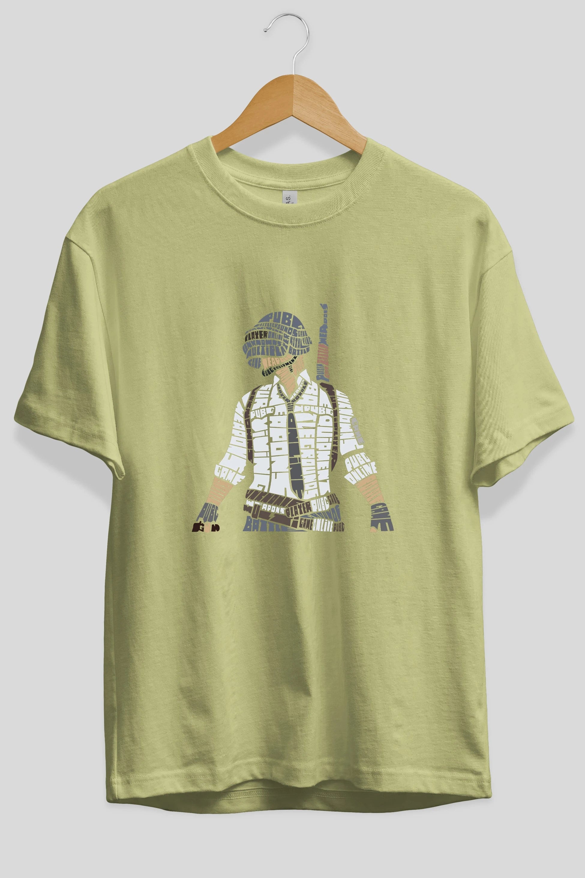 Pubg Ön Baskılı Oversize t-shirt %100 pamuk Erkek Kadın Unisex