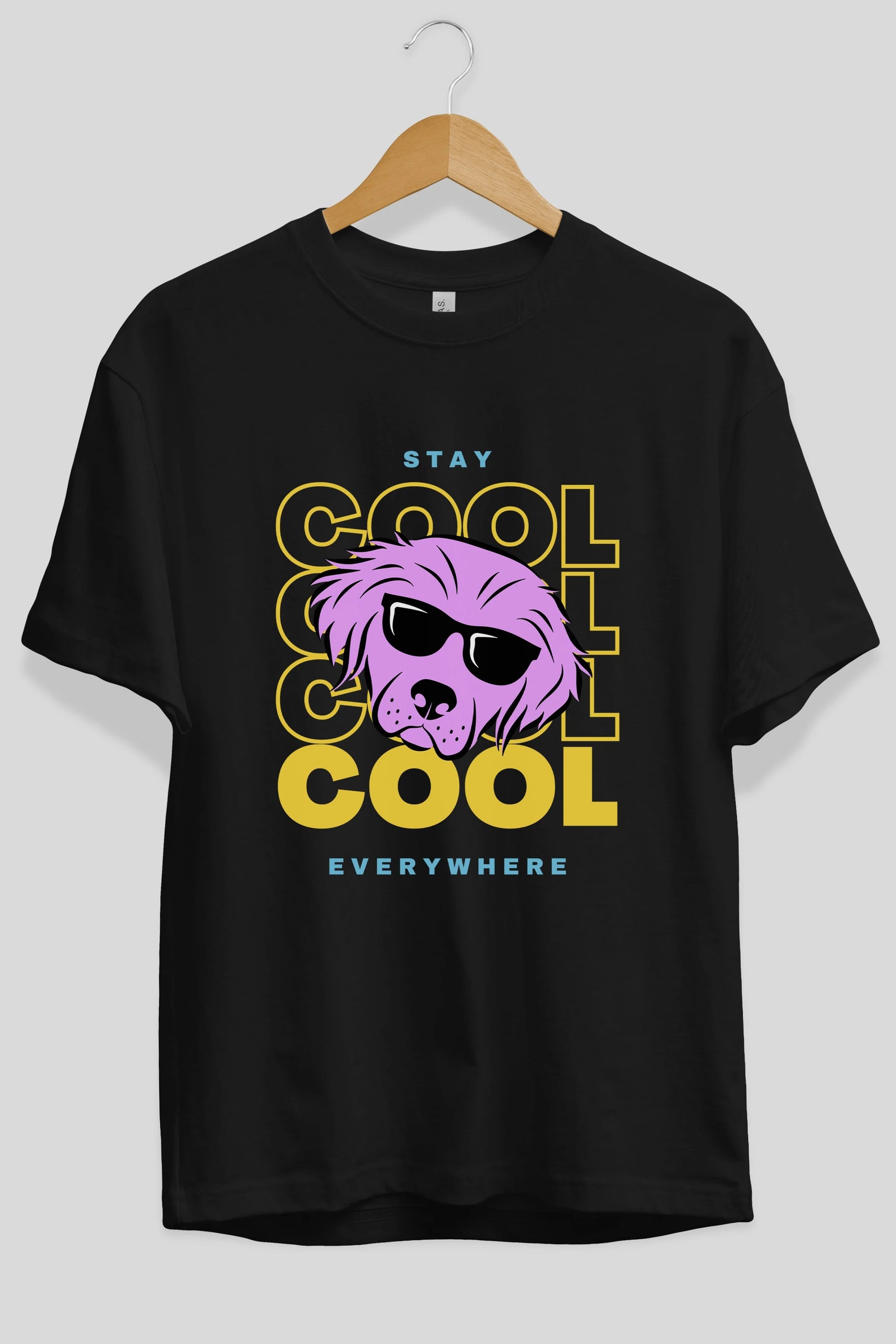 Cool Dog 2 Ön Baskılı Oversize t-shirt Erkek Kadın Unisex