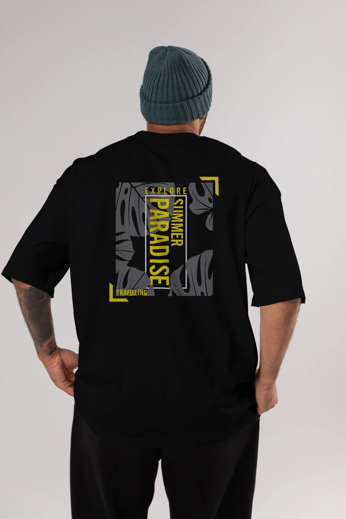 Explore Summer Arka Baskılı Oversize t-shirt Erkek Kadın Unisex