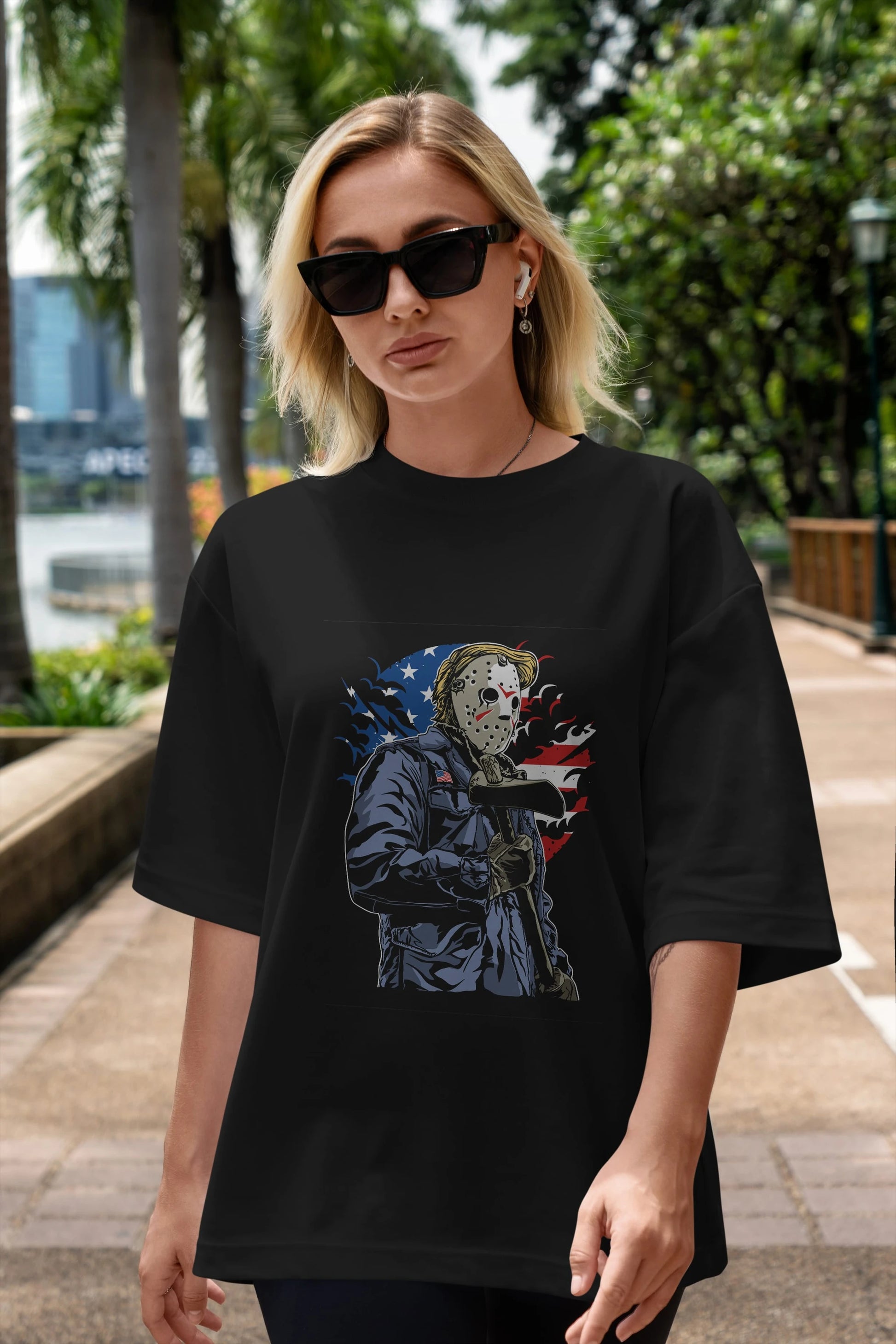 American Killer Ön Baskılı Oversize t-shirt Erkek Kadın Unisex %100 Pamuk tişort