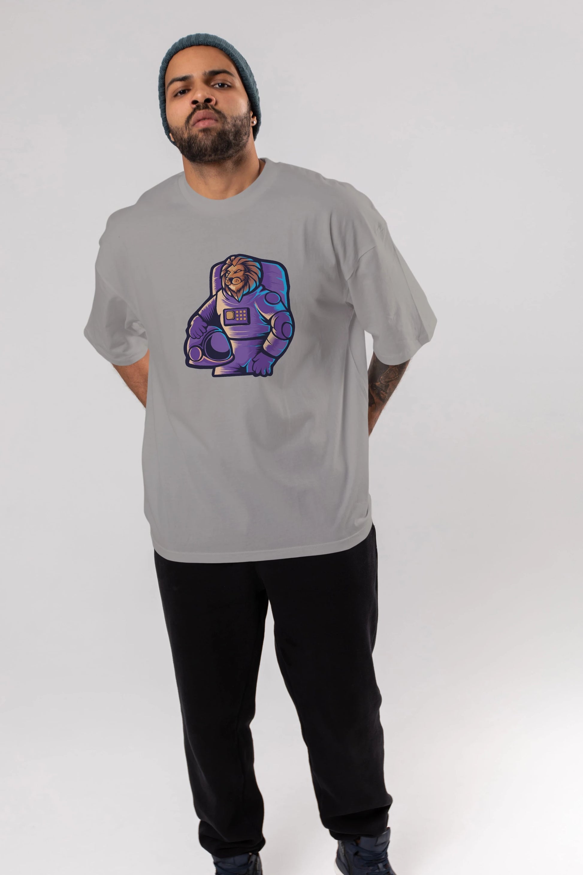 Astroking Ön Baskılı Oversize t-shirt Erkek Kadın Unisex
