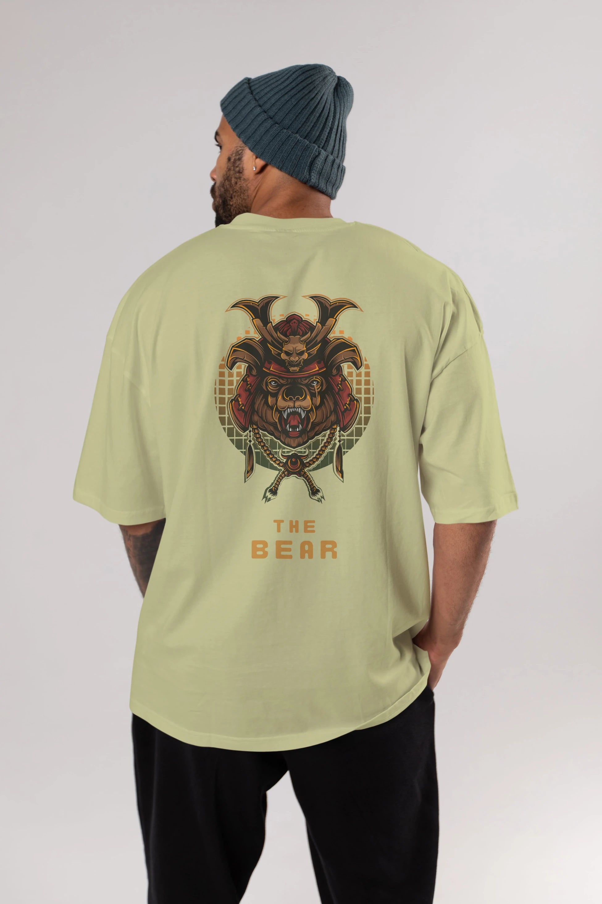 The Bear 2 Arka Baskılı Oversize t-shirt Erkek Kadın Unisex