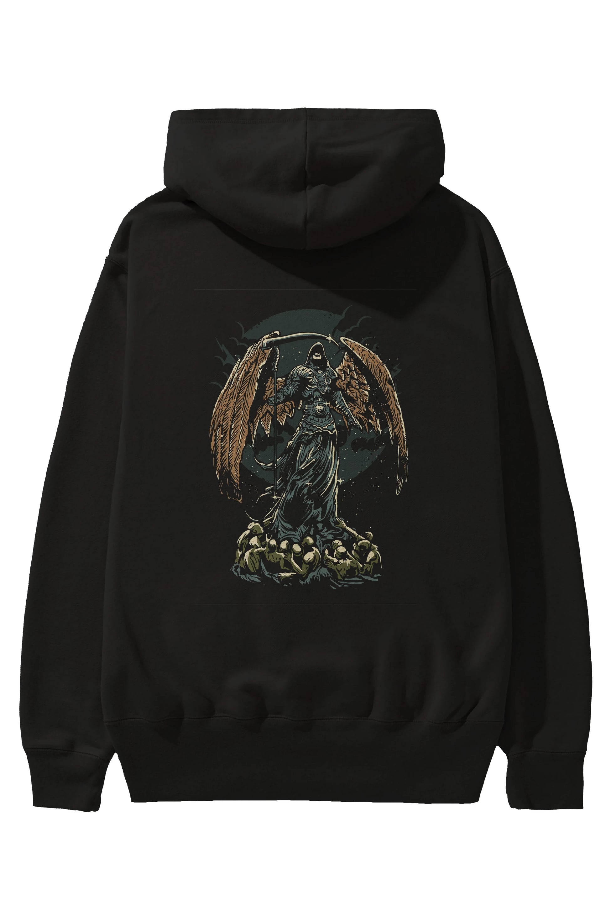 Darkness Arka Baskılı Hoodie Oversize Kapüşonlu Sweatshirt Erkek Kadın Unisex