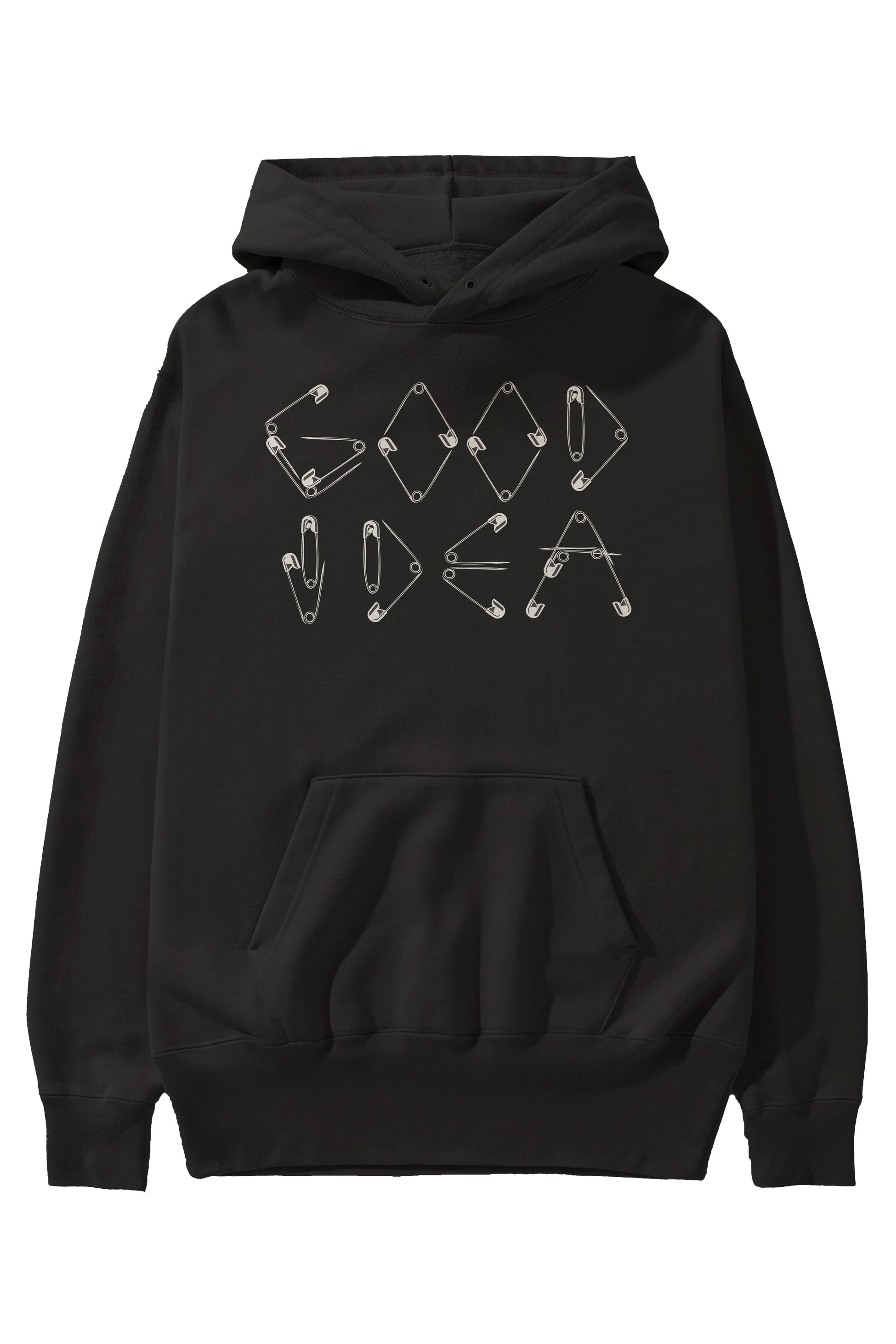 Good Idea Ön Baskılı Hoodie Oversize Kapüşonlu Sweatshirt Erkek Kadın Unisex