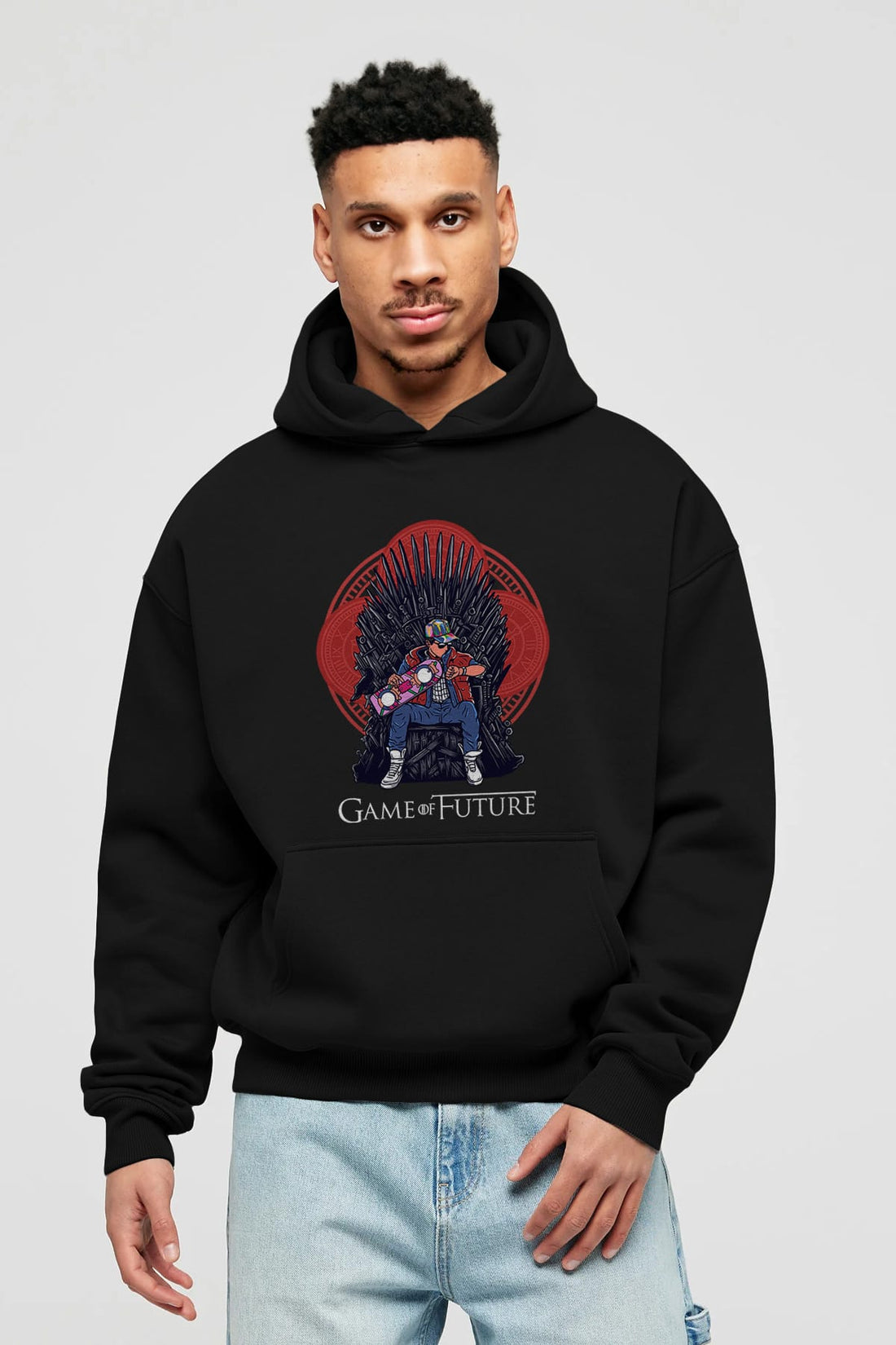 Game Of Future Ön Baskılı Hoodie Oversize Kapüşonlu Sweatshirt Erkek Kadın Unisex