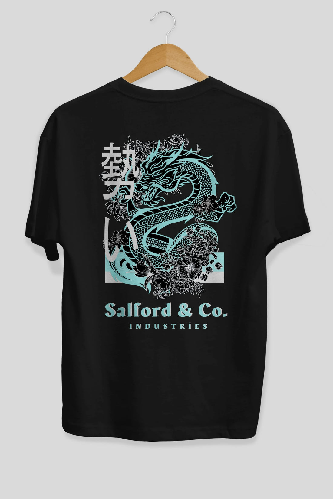 Dragon Arka Baskılı Oversize t-shirt Erkek Kadın Unisex