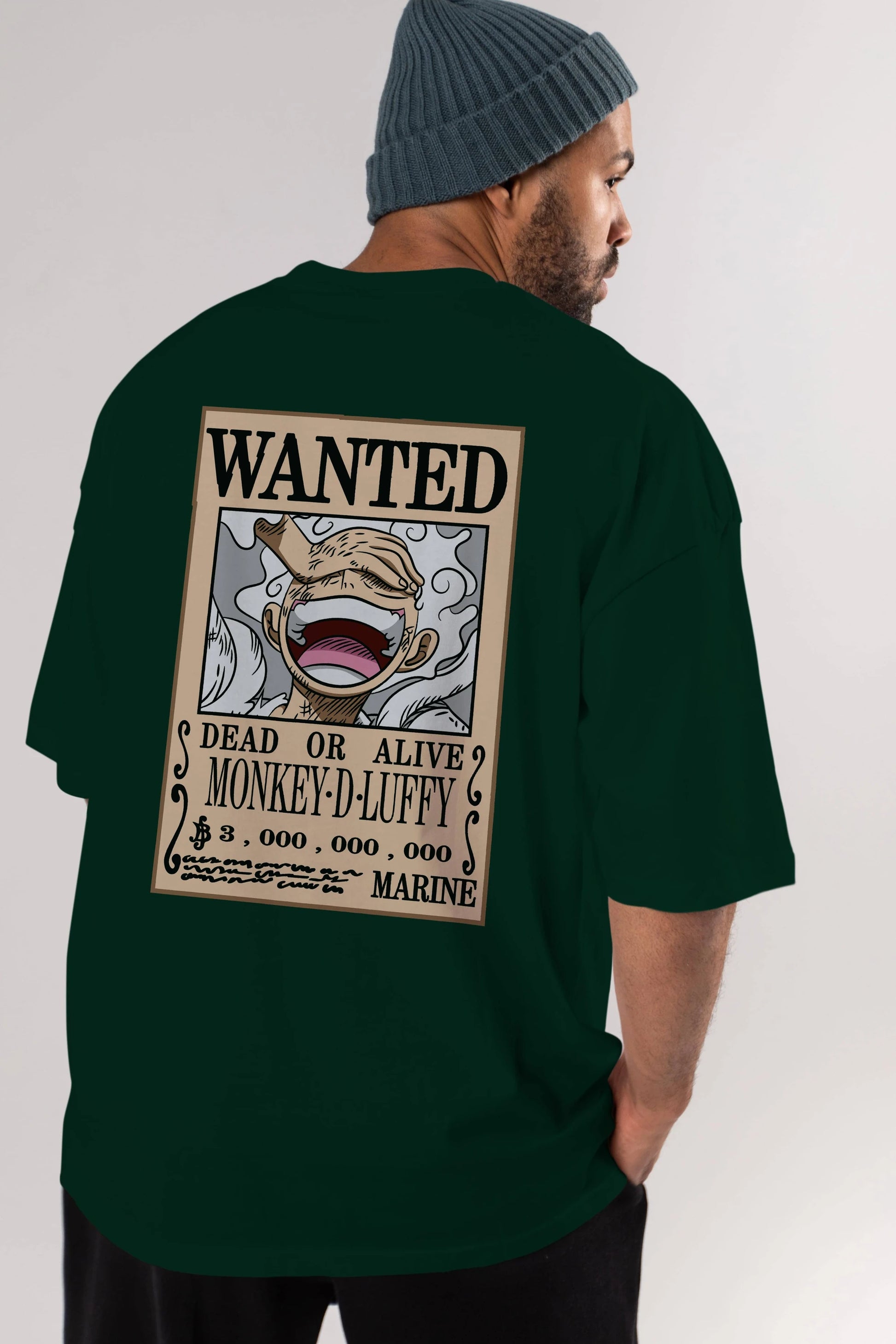CARTEL LUFFY GEAR 5 Anime Arka Baskılı Oversize t-shirt Erkek Kadın Unisex