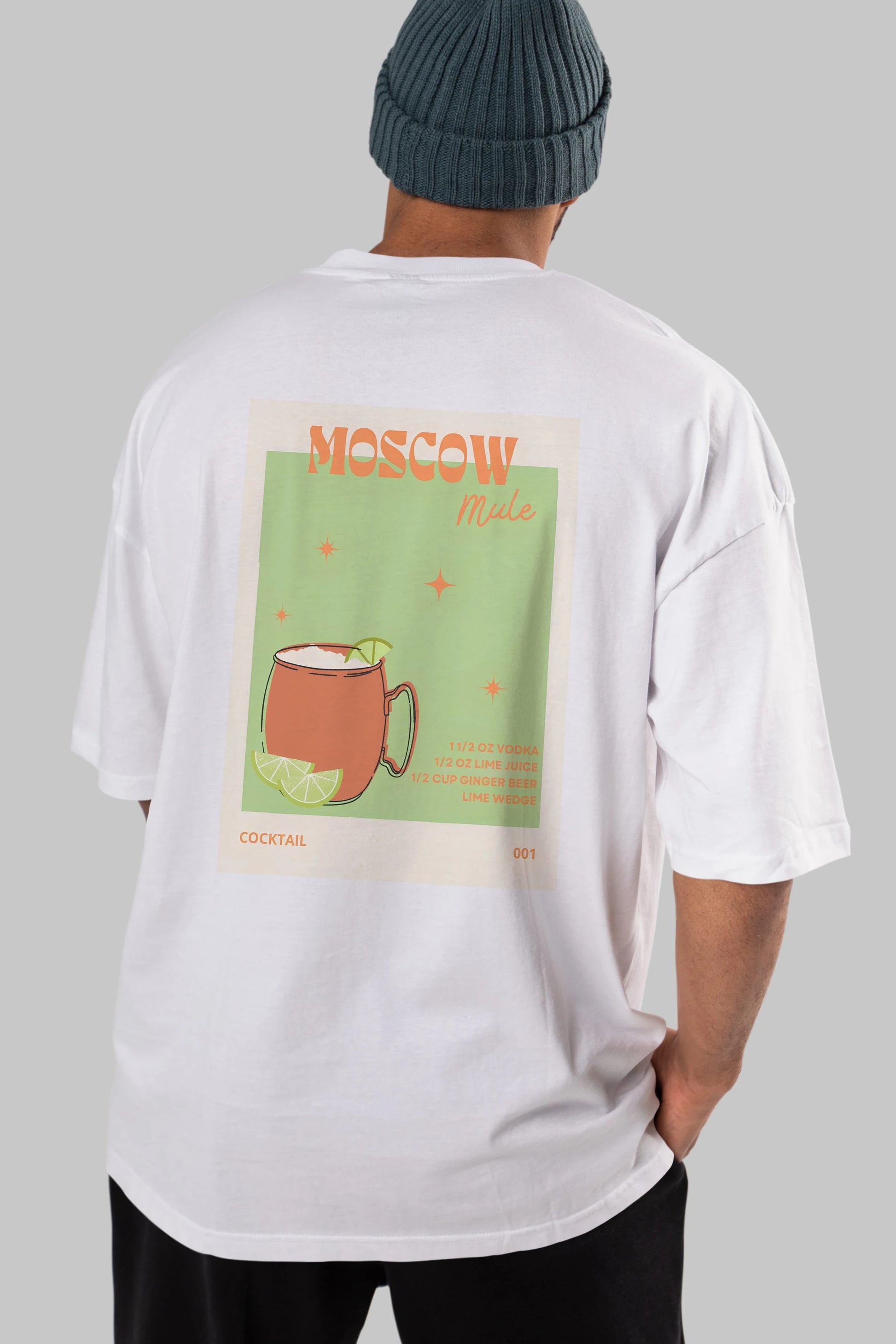 Moscow Mule 2 Arka Baskılı Oversize t-shirt Erkek Kadın Unisex %100 Pamuk Bisiklet Yaka tişort