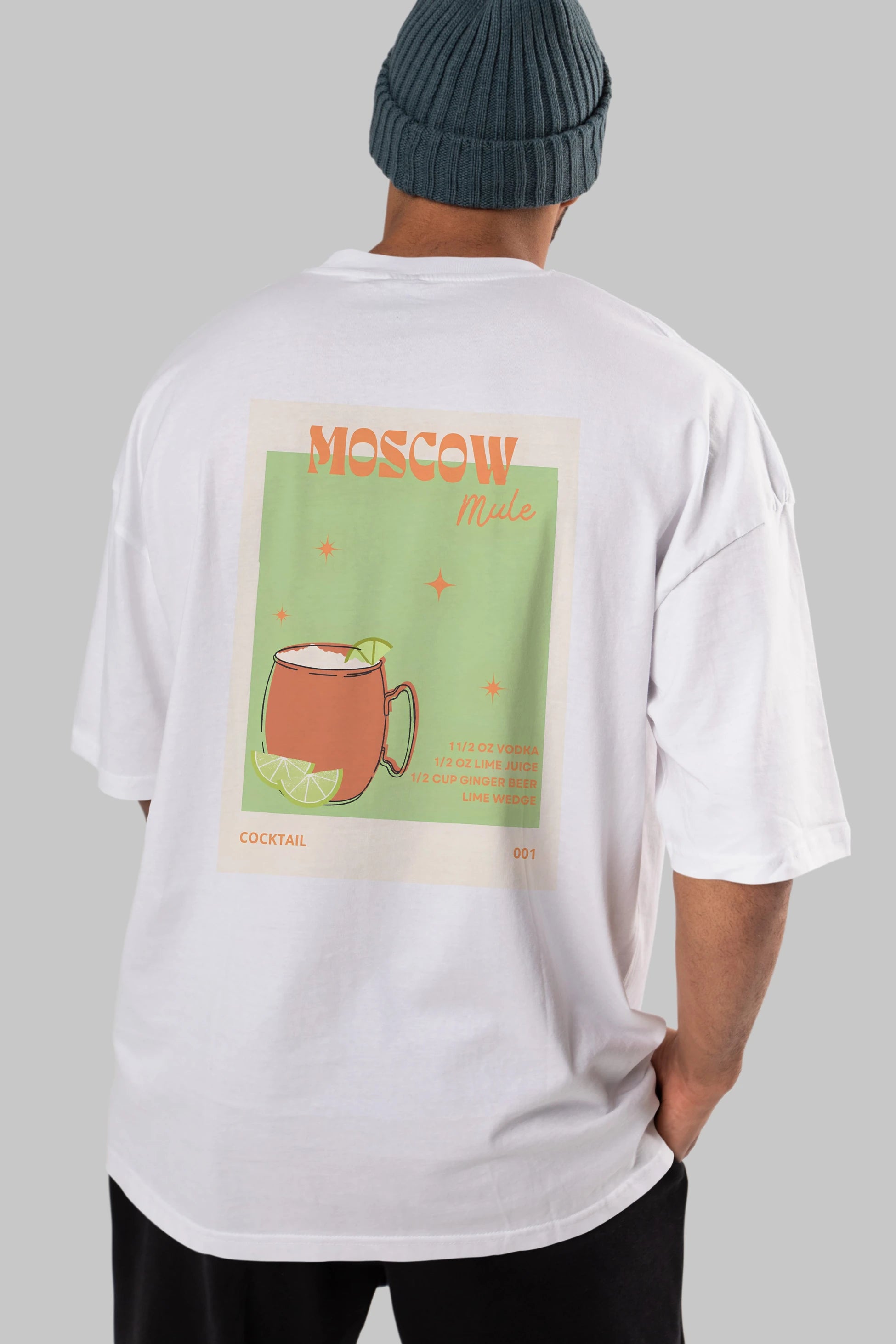 Moscow Mule 2 Arka Baskılı Oversize t-shirt Erkek Kadın Unisex %100 Pamuk Bisiklet Yaka tişort