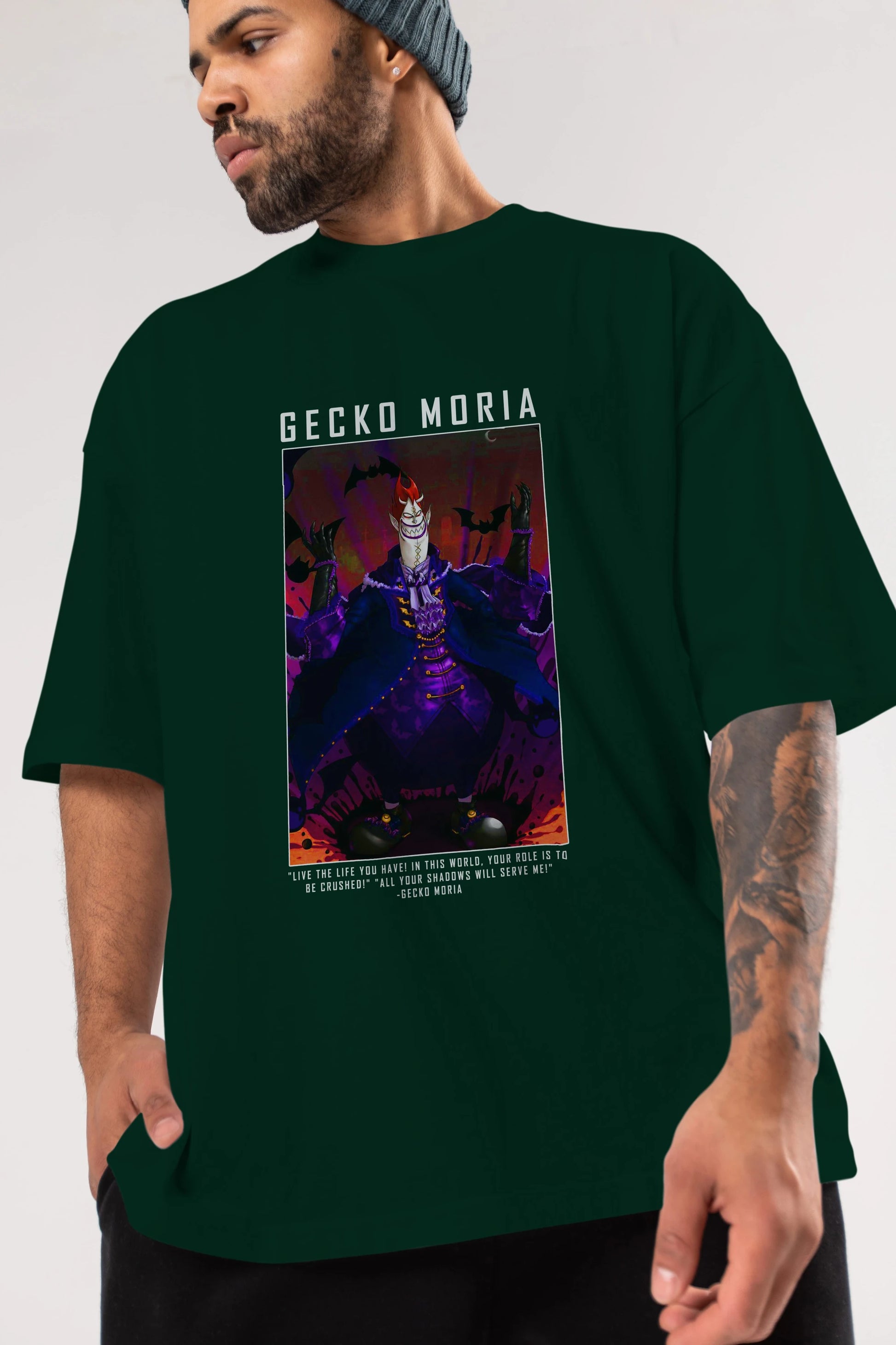 Gecko Moria Anime Ön Baskılı Oversize t-shirt Erkek Kadın Unisex