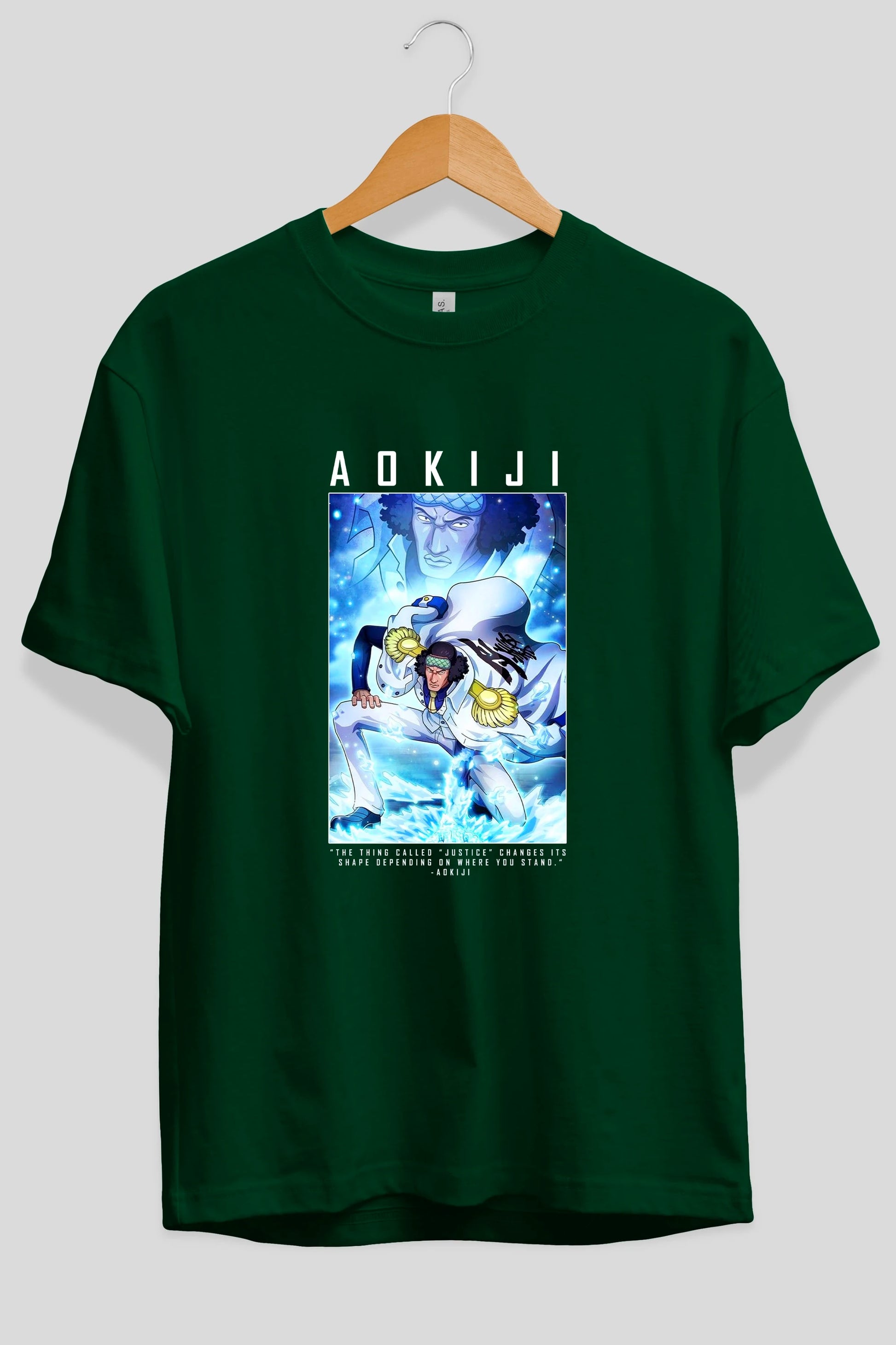 Kuzan Anime Ön Baskılı Oversize t-shirt Erkek Kadın Unisex