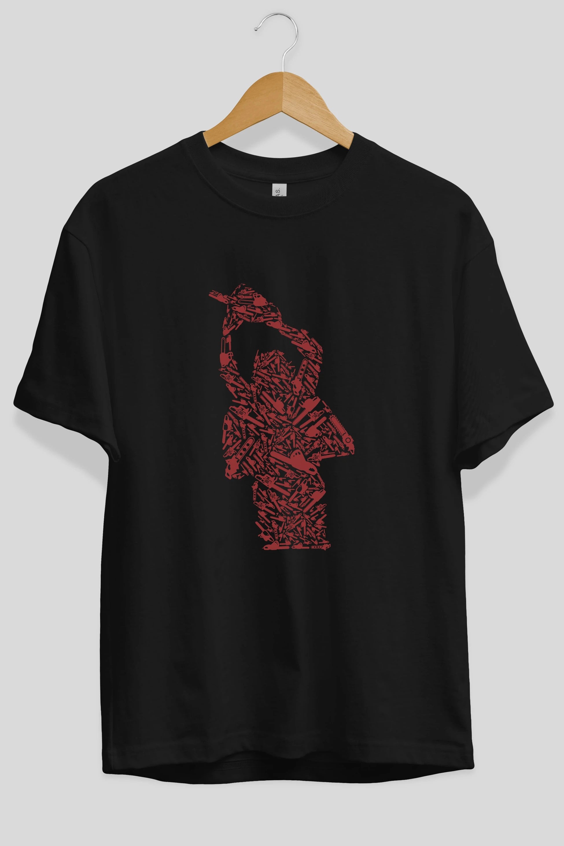 Chainsaw Ön Baskılı Oversize t-shirt %100 pamuk Erkek Kadın Unisex