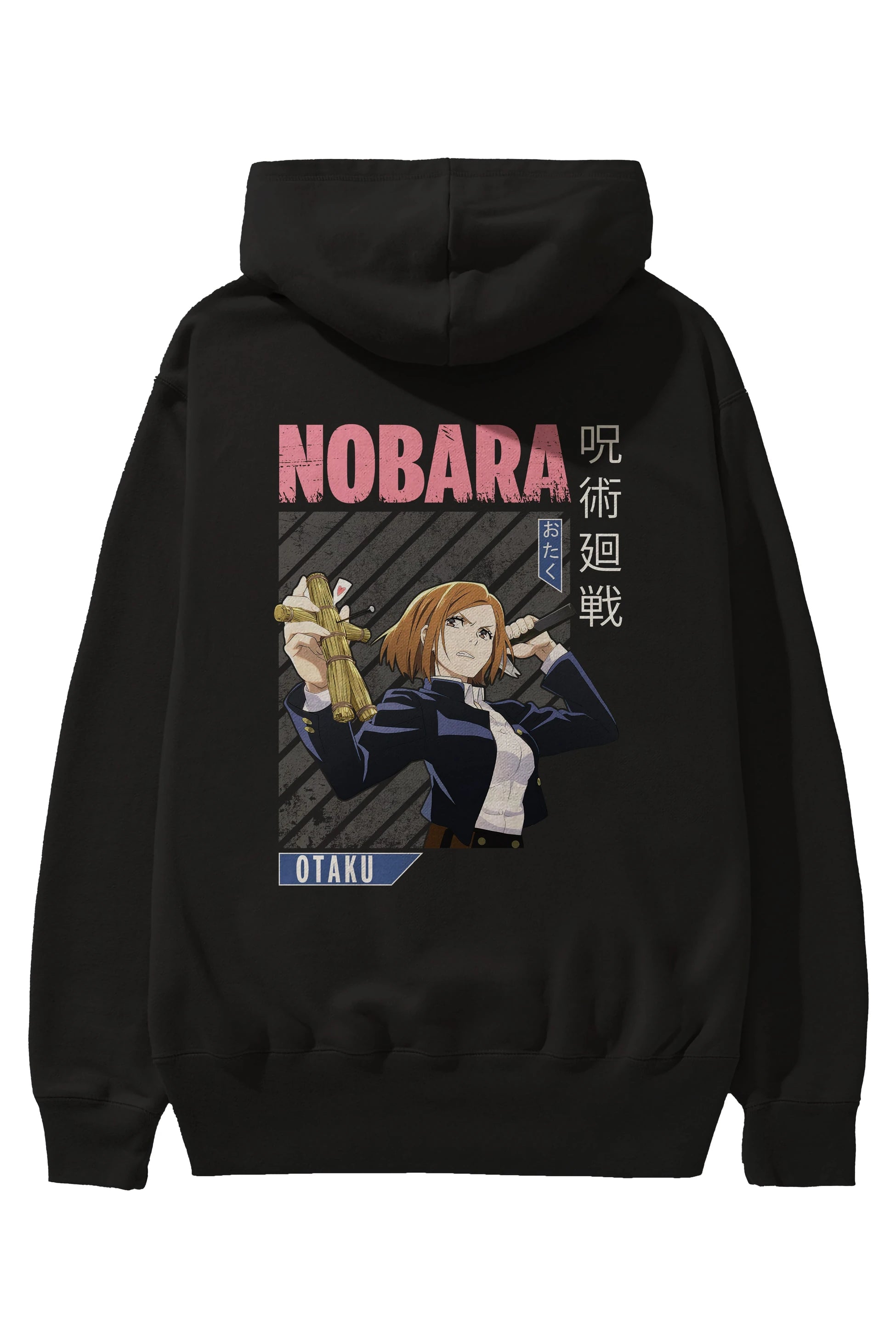 Nobara Kugisaki 6 Anime Arka Baskılı Hoodie Oversize Kapüşonlu Sweatshirt Erkek Kadın Unisex
