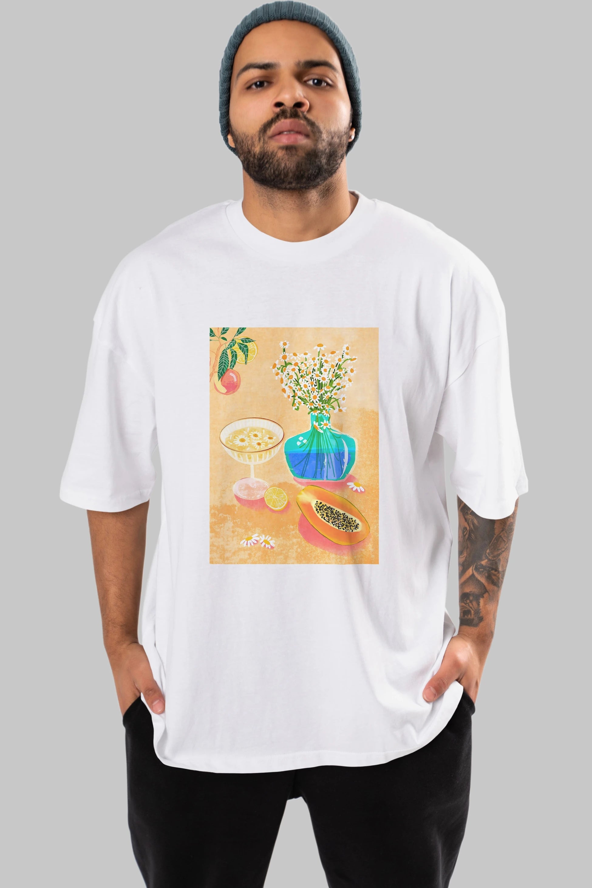 Cheers 2 Ön Baskılı Oversize t-shirt Erkek Kadın Unisex %100 Pamuk Bisiklet Yaka tişort