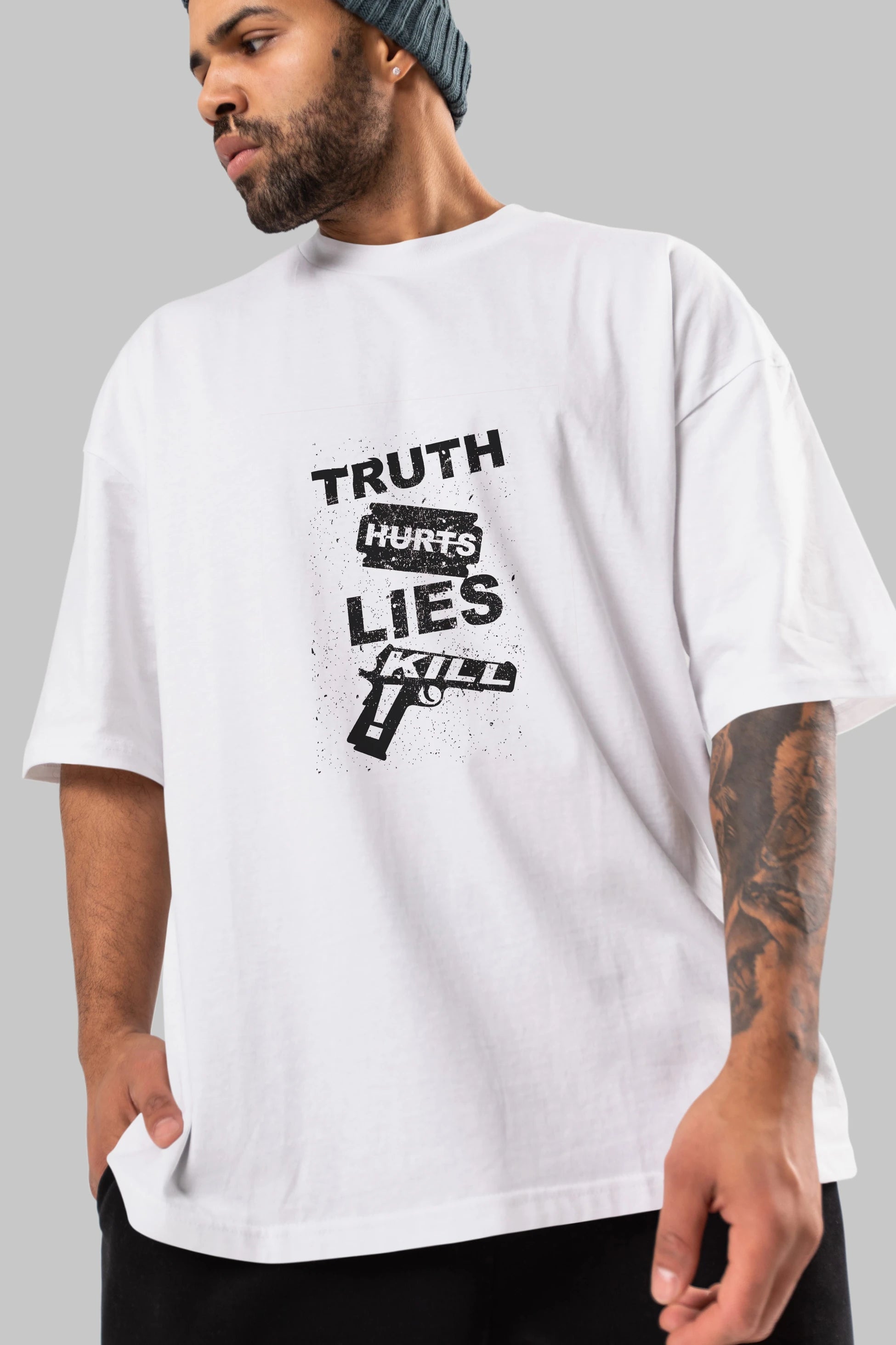 Truth Hurts Ön Baskılı Oversize t-shirt %100 pamuk Erkek Kadın Unisex