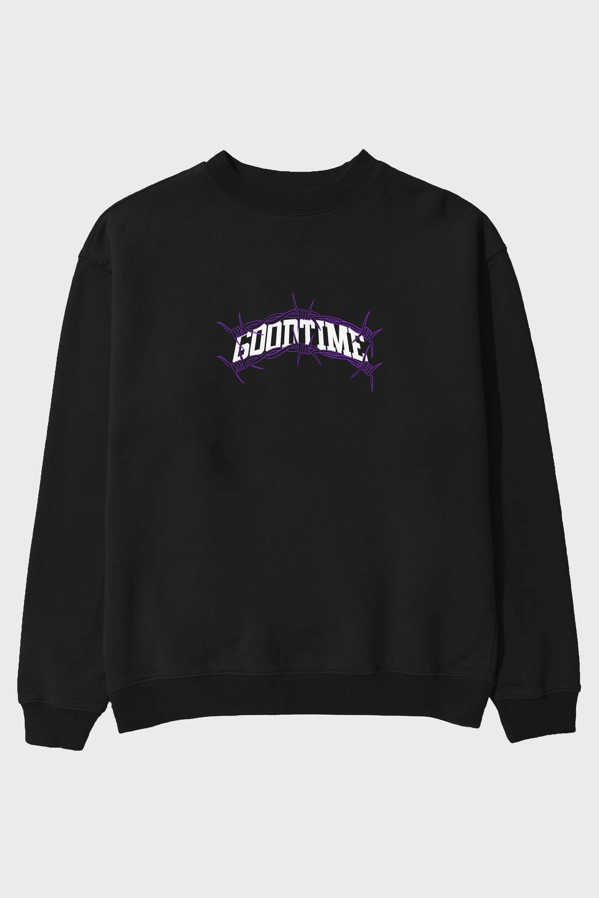 Good Time Ön Baskılı Oversize Sweatshirt Erkek Kadın Unisex