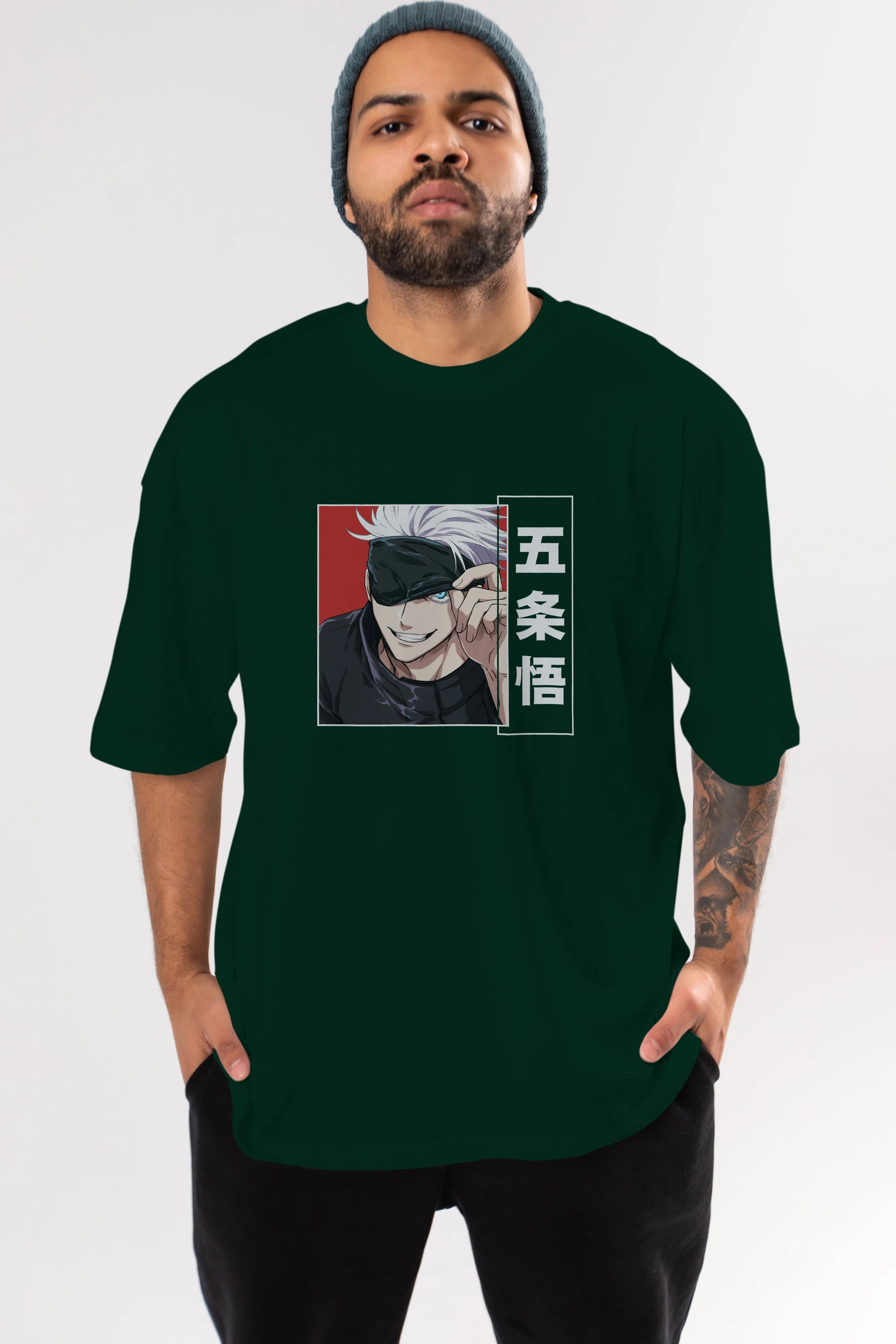 JUJUTSU KAISEN Anime Ön Baskılı Oversize t-shirt %100 pamuk Erkek Kadın Unisex