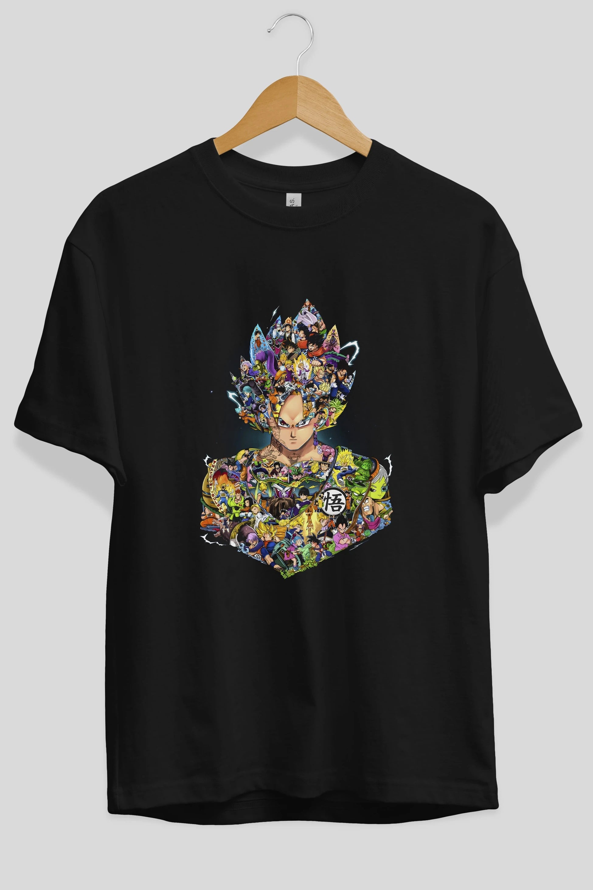 DRAGON BALL ART Anime Ön Baskılı Oversize t-shirt %100 pamuk Erkek Kadın Unisex