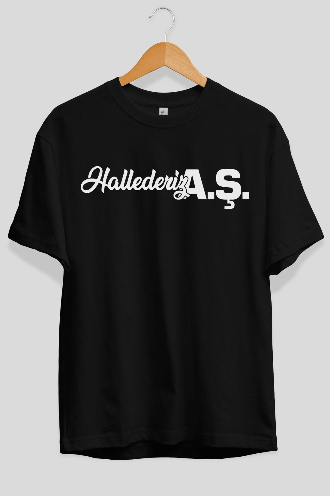 Hallederiz A.Ş Ön Baskılı Oversize t-shirt %100 pamuk Erkek Kadın Unisex