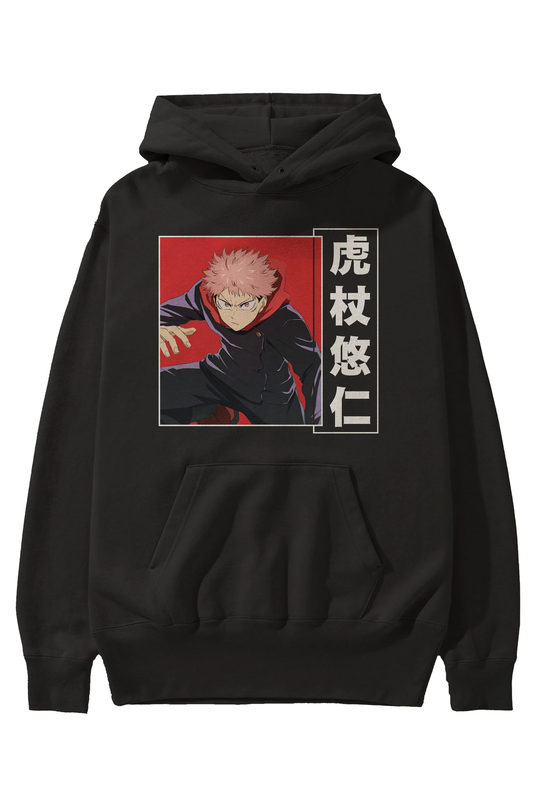 Yuuji Itadori 2 Anime Ön Baskılı Hoodie Oversize Kapüşonlu Sweatshirt Erkek Kadın Unisex