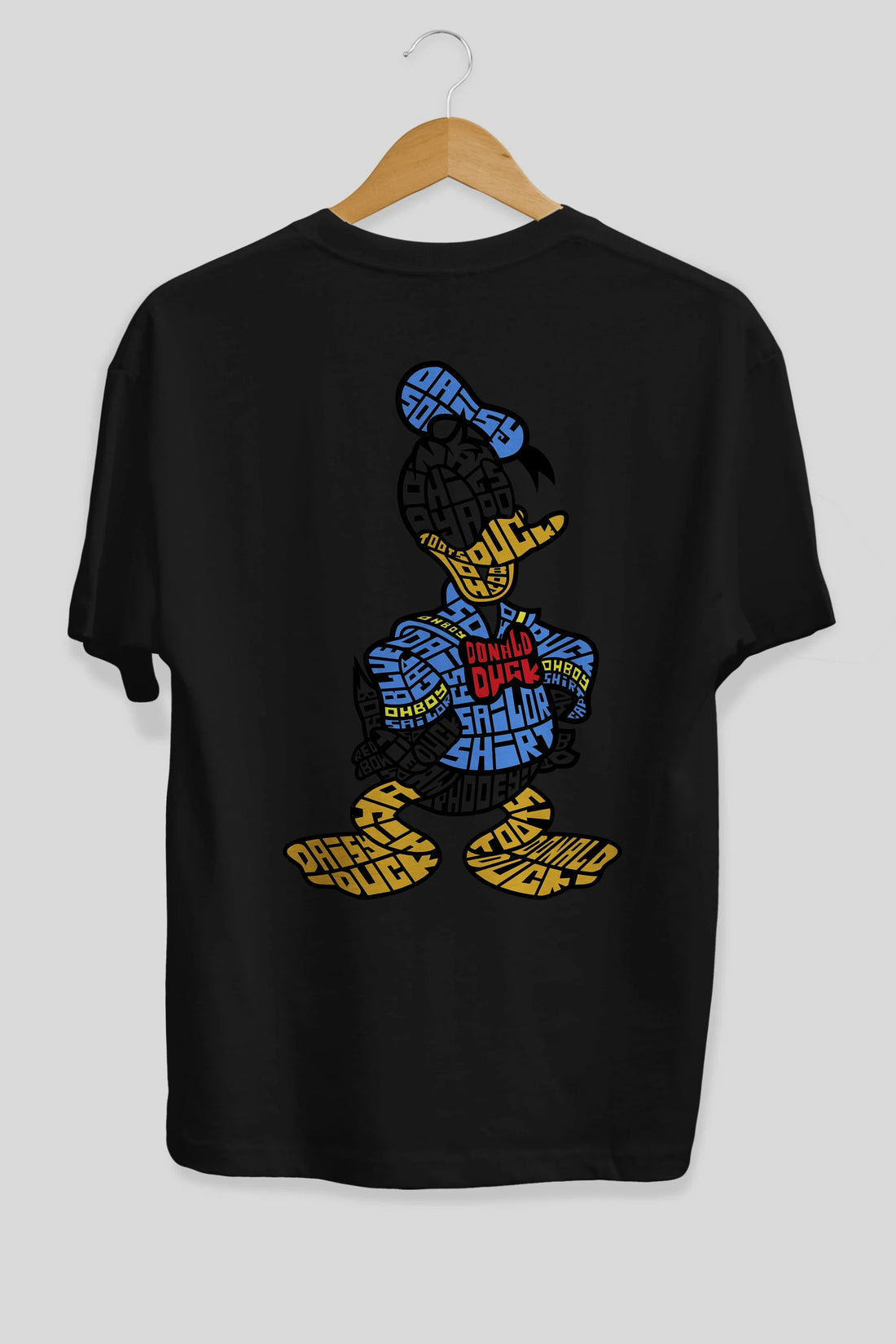 Donald Arka Baskılı Oversize t-shirt %100 pamuk Erkek Kadın Unisex