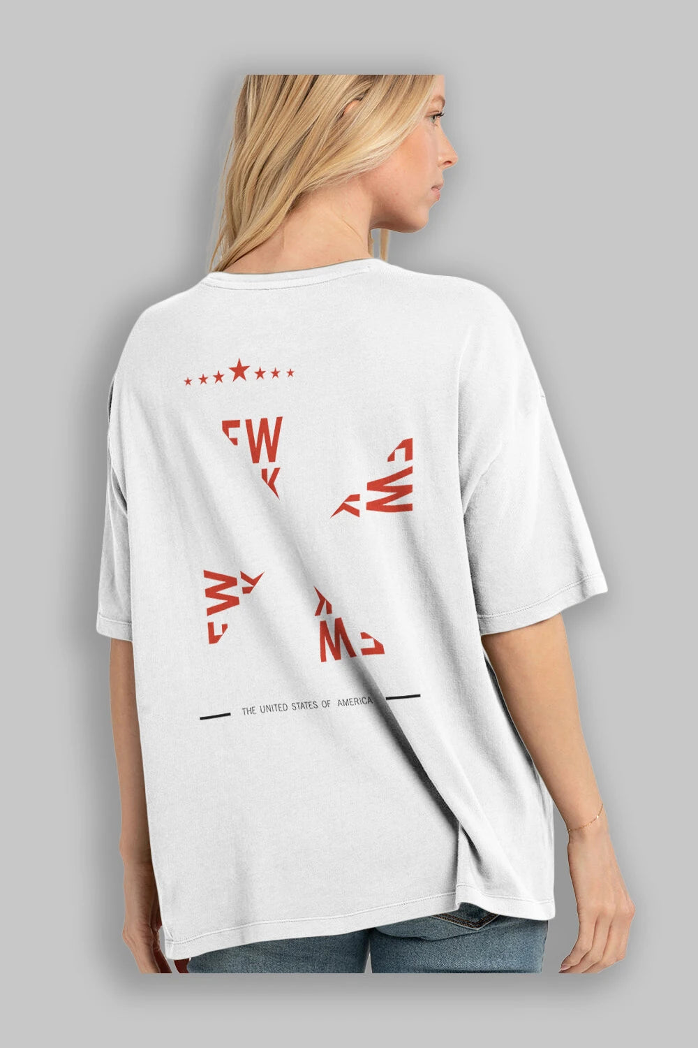 New York Style 2 Arka Baskılı Oversize t-shirt Erkek Kadın Unisex