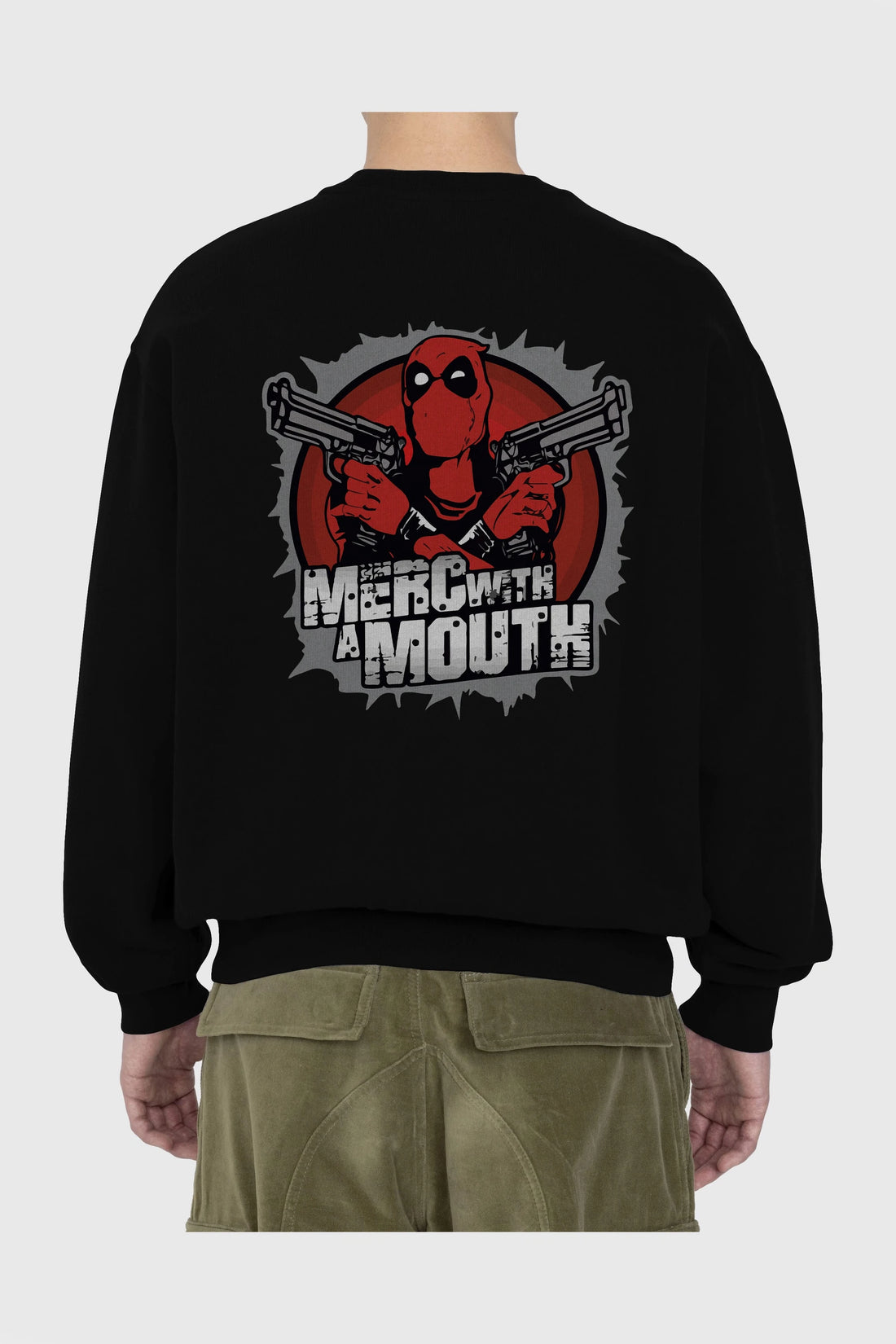 Deadpool (13) Arka Baskılı Oversize Sweatshirt Erkek Kadın Unisex