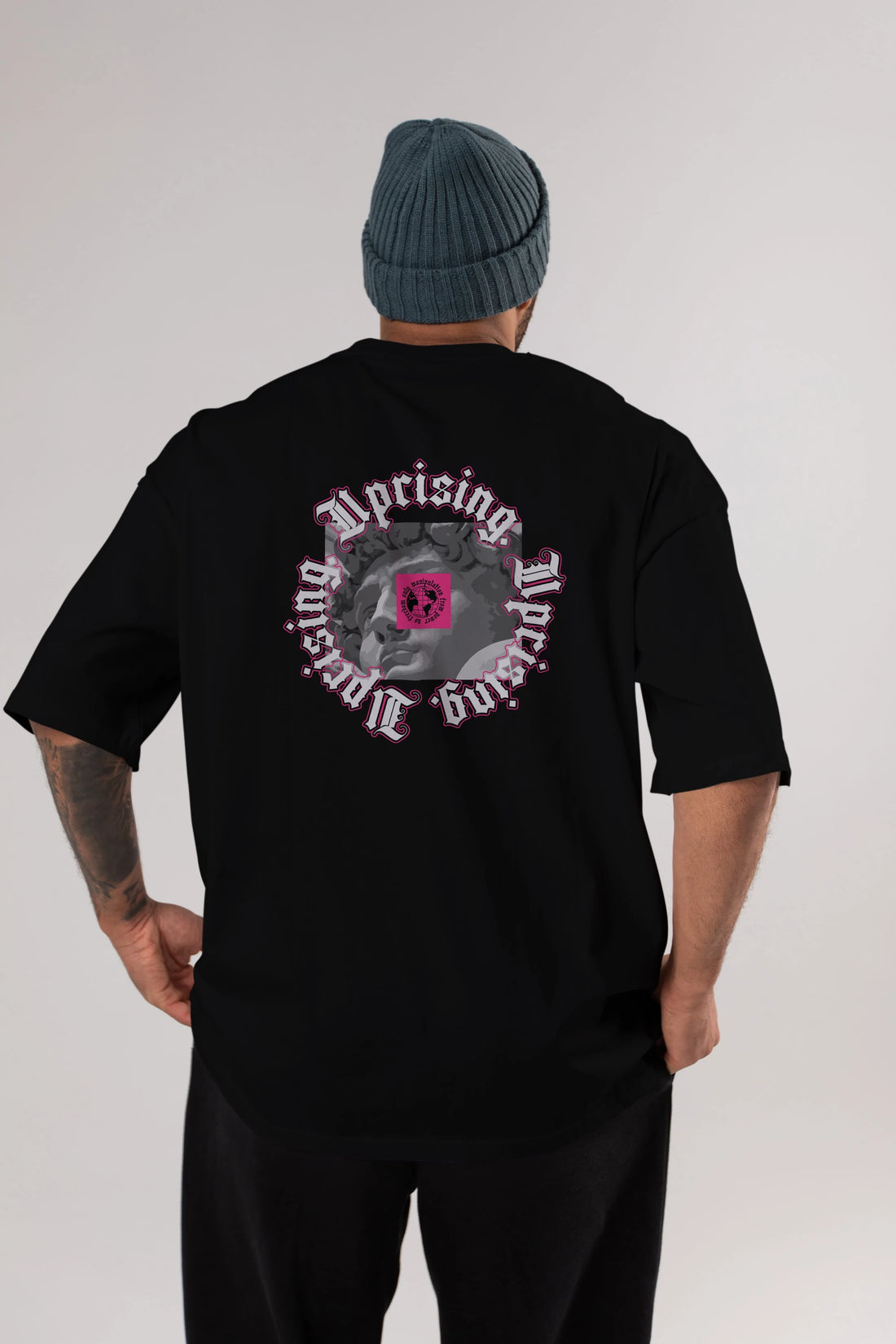 Uprising Arka Baskılı Oversize t-shirt Erkek Kadın Unisex
