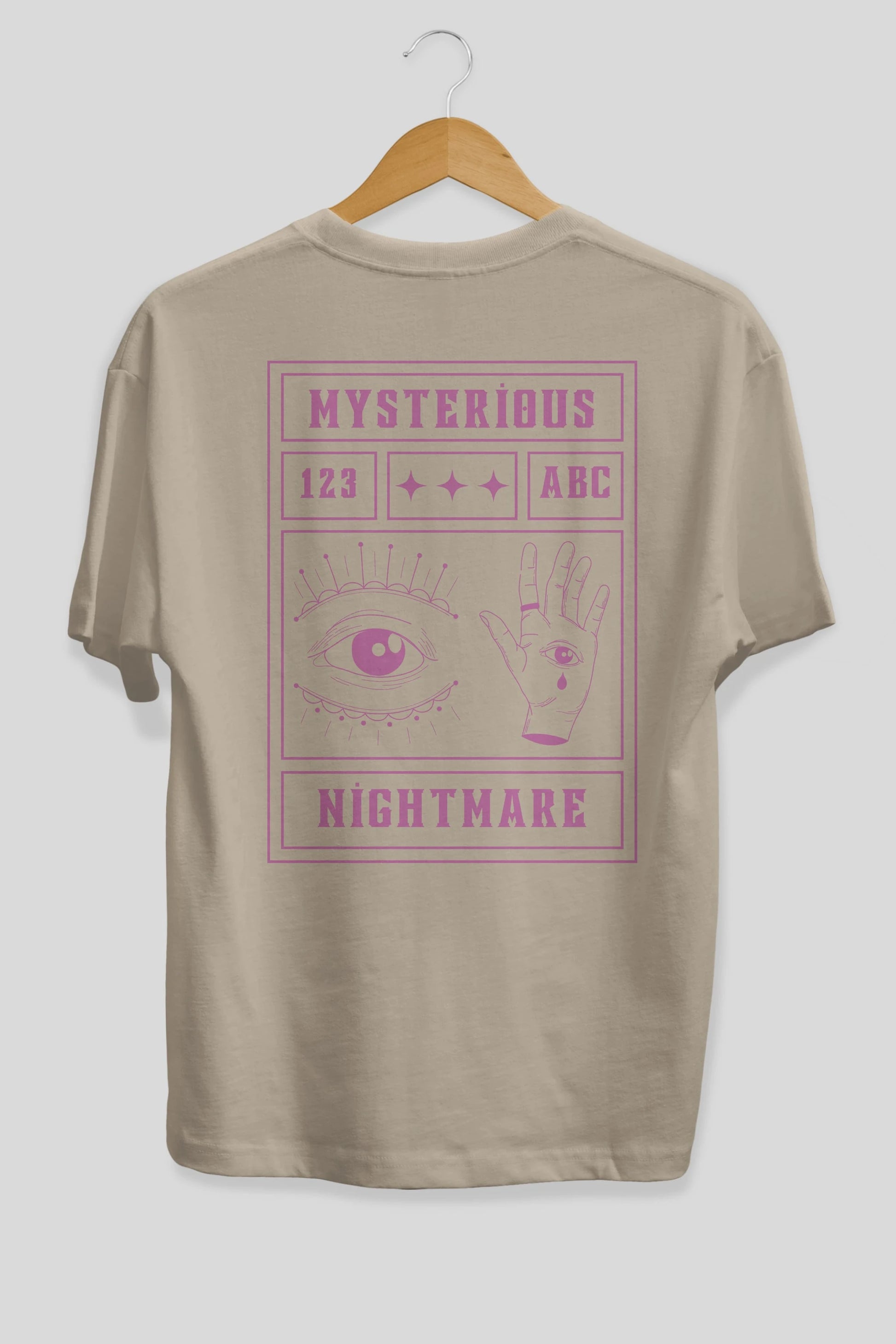 Mysterious Nightmare Arka Baskılı Oversize t-shirt Erkek Kadın Unisex