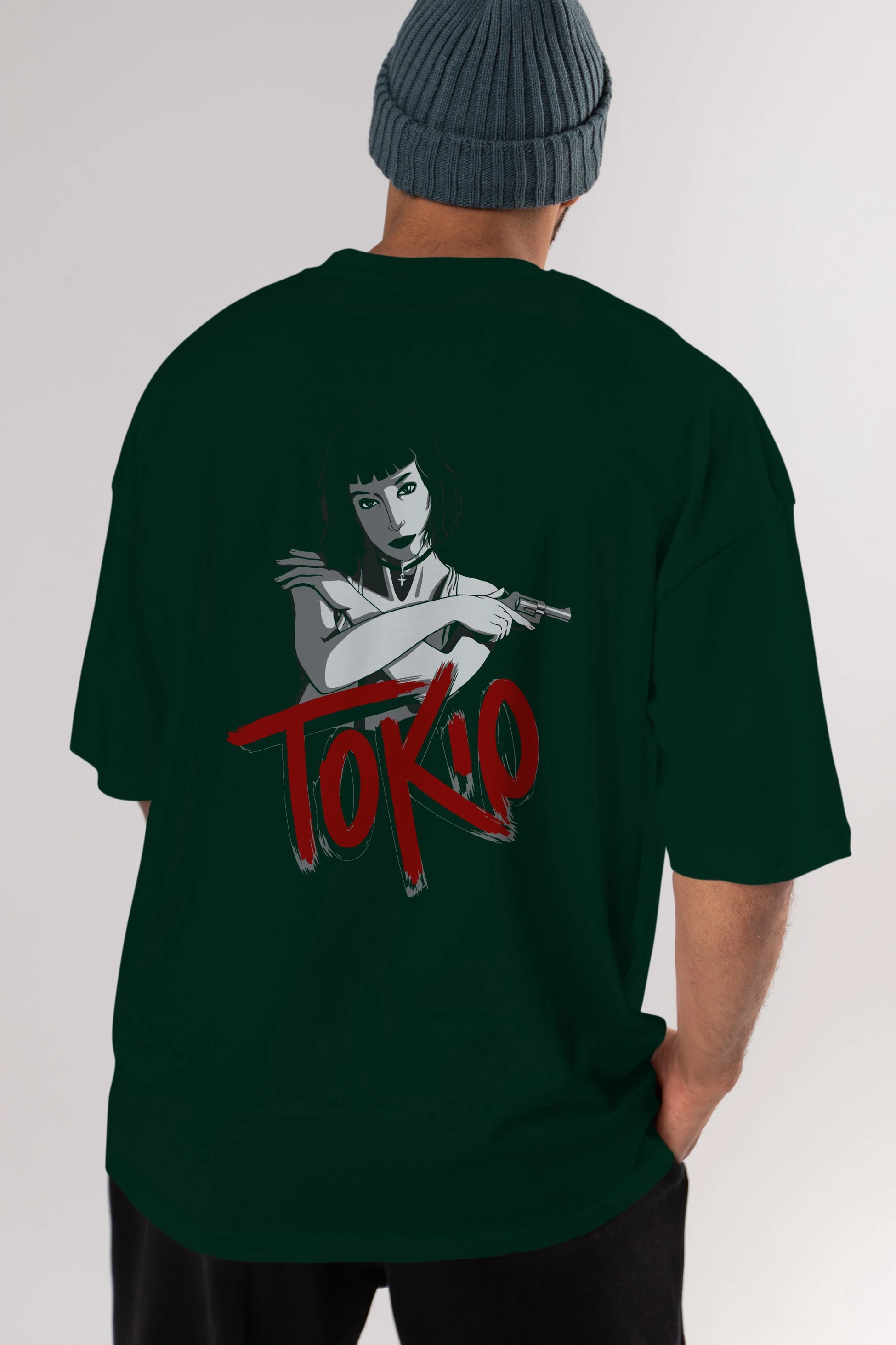 La Casa De Papel (10) Arka Baskılı Oversize t-shirt Erkek Kadın Unisex %100 Pamuk Bisiklet Yaka tişort