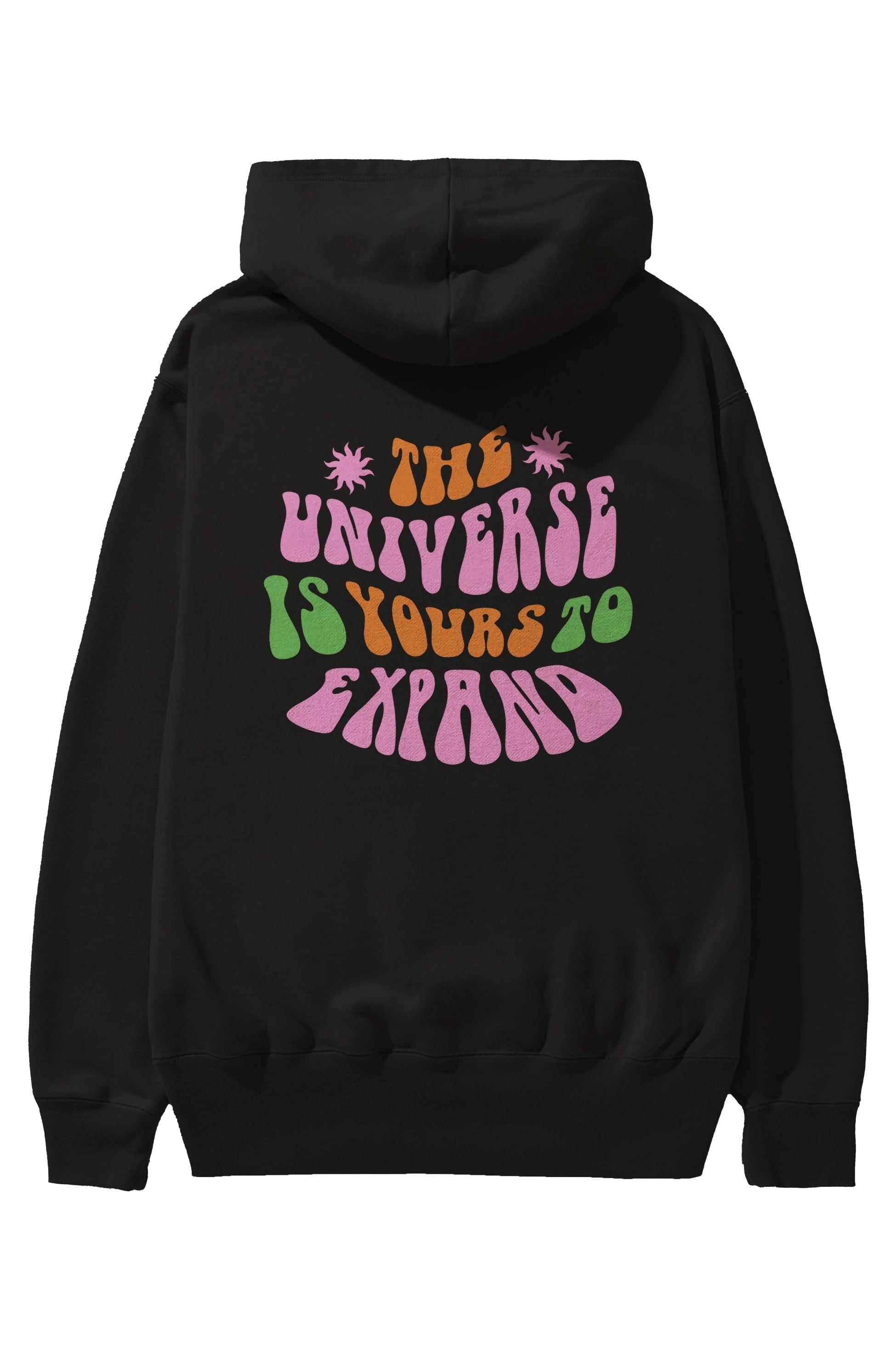 The Universe is Yours Yazılı Arka Baskılı Oversize Hoodie Kapüşonlu Sweatshirt Erkek Kadın Unisex
