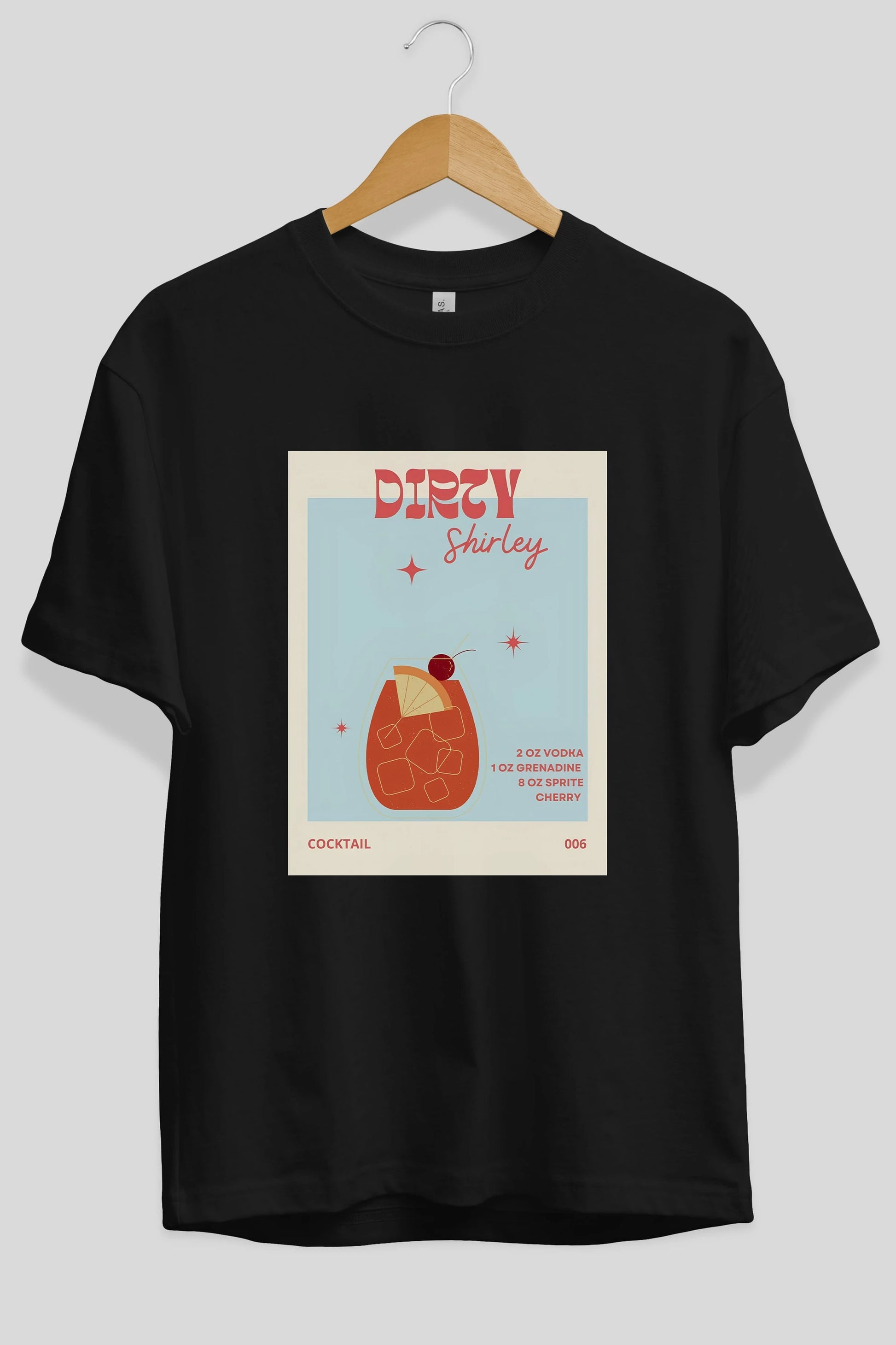 Dirty Shirley Ön Baskılı Oversize t-shirt Erkek Kadın Unisex %100 Pamuk Bisiklet Yaka tişort