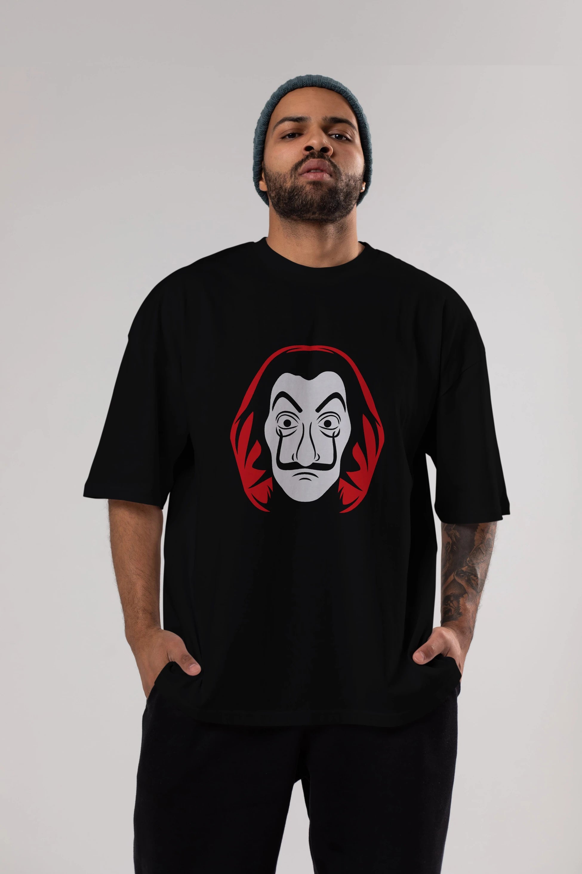 La Casa De Papel (8) Ön Baskılı Oversize t-shirt Erkek Kadın Unisex %100 Pamuk Bisiklet Yaka tişort