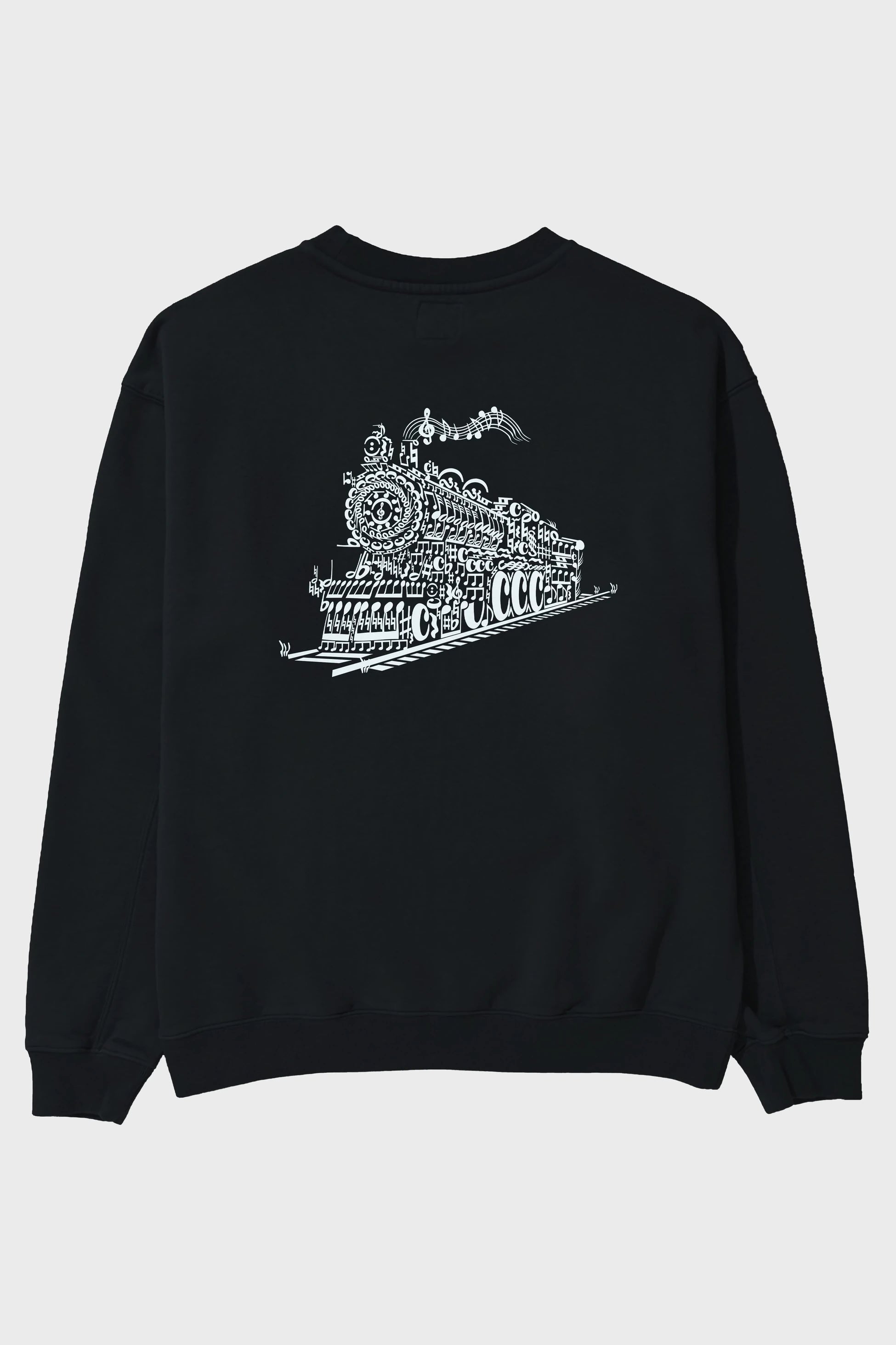 Train Song Arka Baskılı Oversize Sweatshirt Erkek Kadın Unisex
