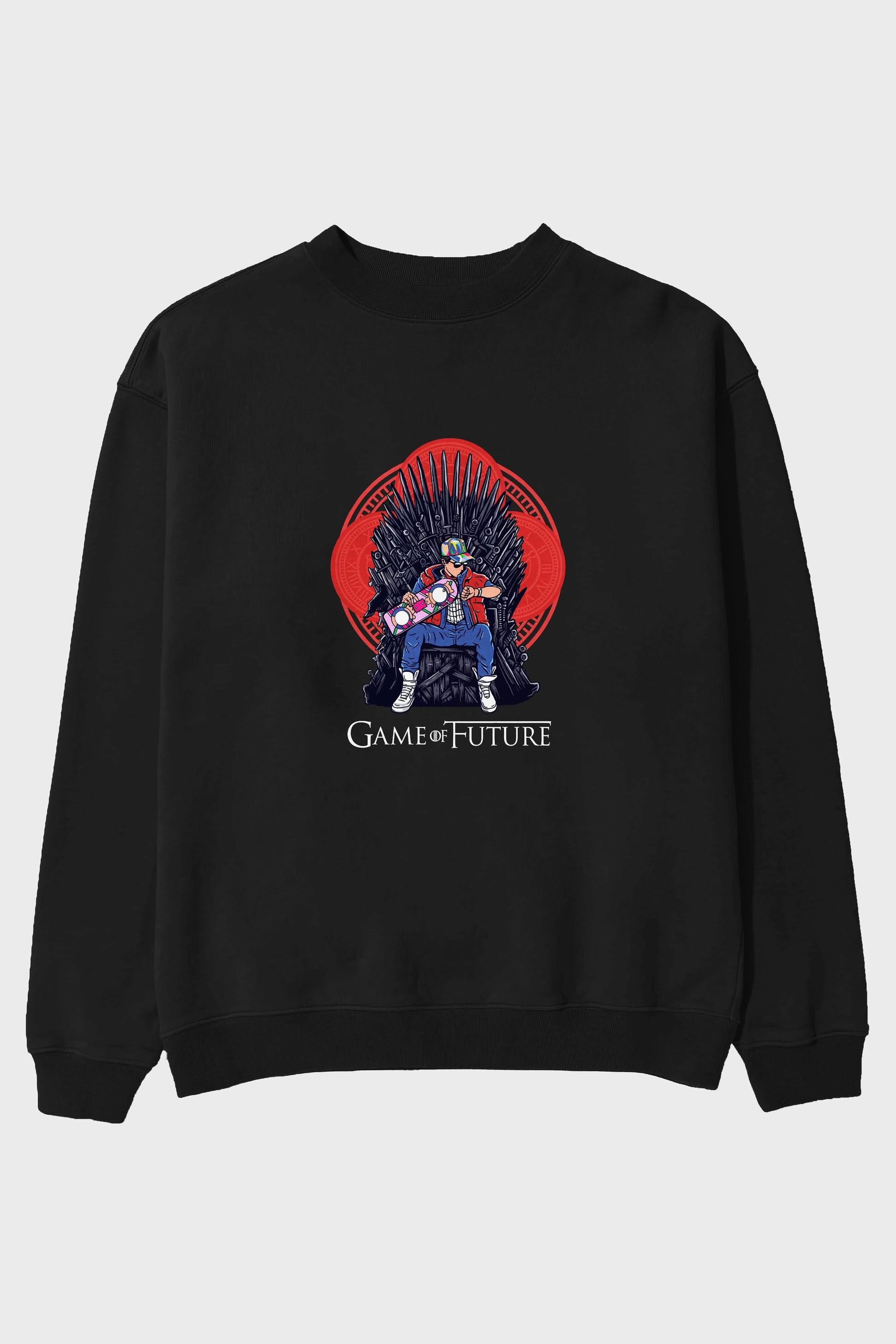 Game Of Future Ön Baskılı Oversize Sweatshirt Erkek Kadın Unisex
