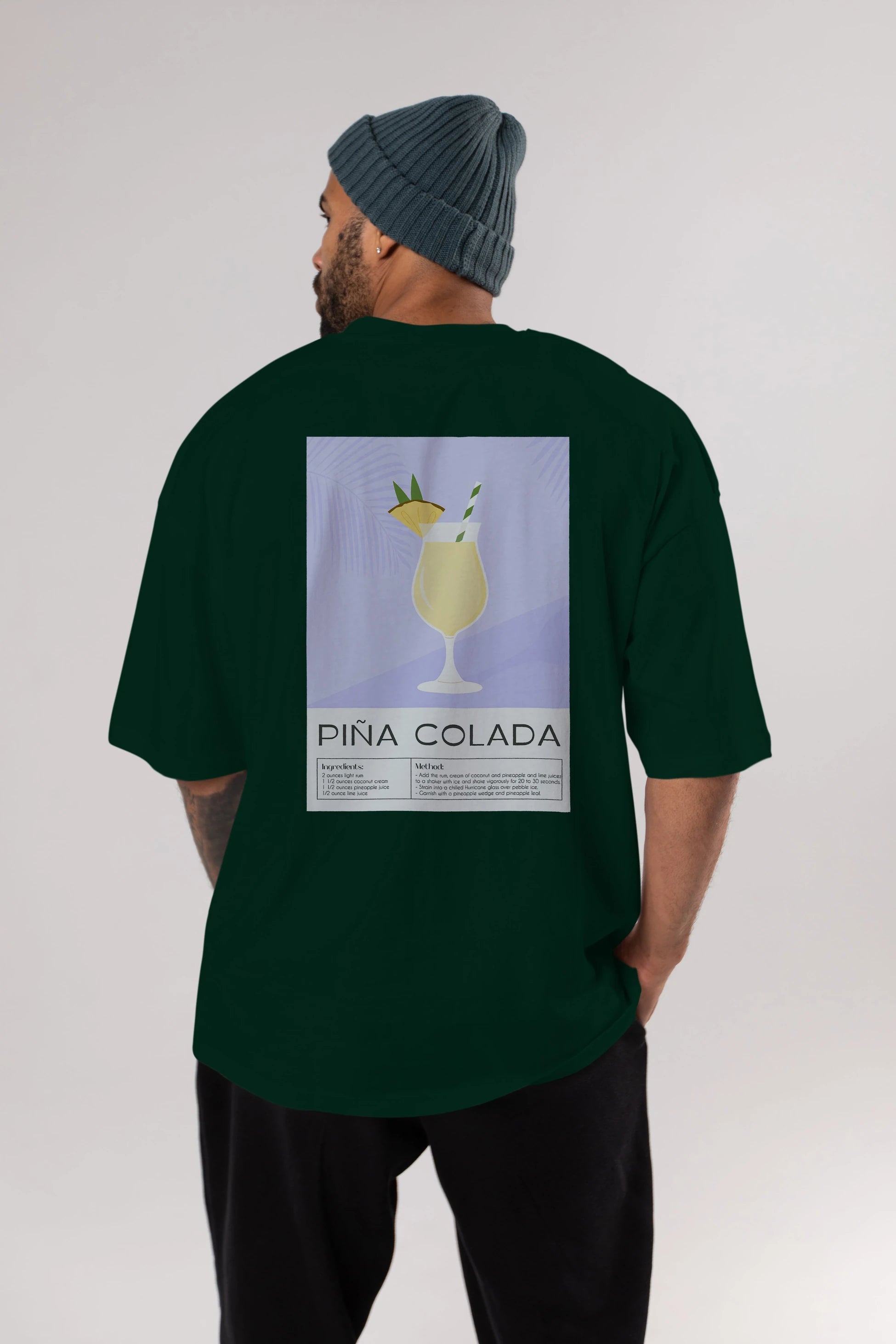 PIna Colada 6 Arka Baskılı Oversize t-shirt Erkek Kadın Unisex %100 Pamuk Bisiklet Yaka tişort