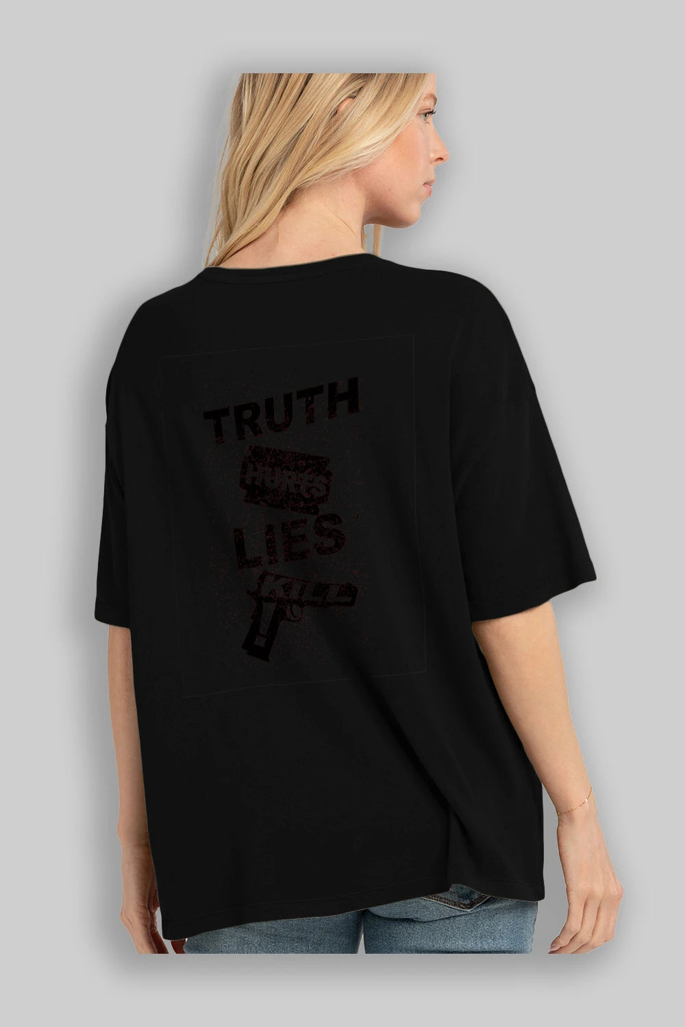 Truth Hurts Arka Baskılı Oversize t-shirt %100 pamuk Erkek Kadın Unisex