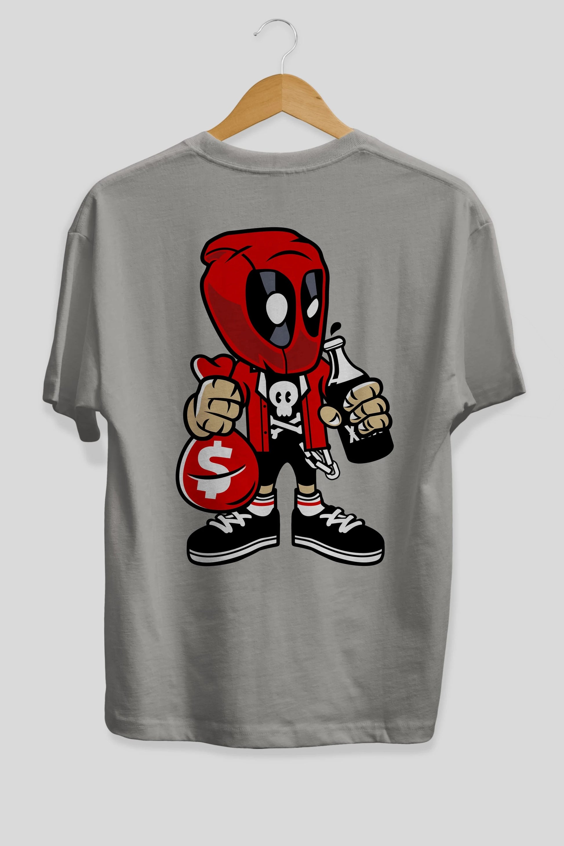 Deadpool (20) Arka Baskılı Oversize t-shirt Erkek Kadın Unisex %100 Pamuk Bisiklet Yaka tişort