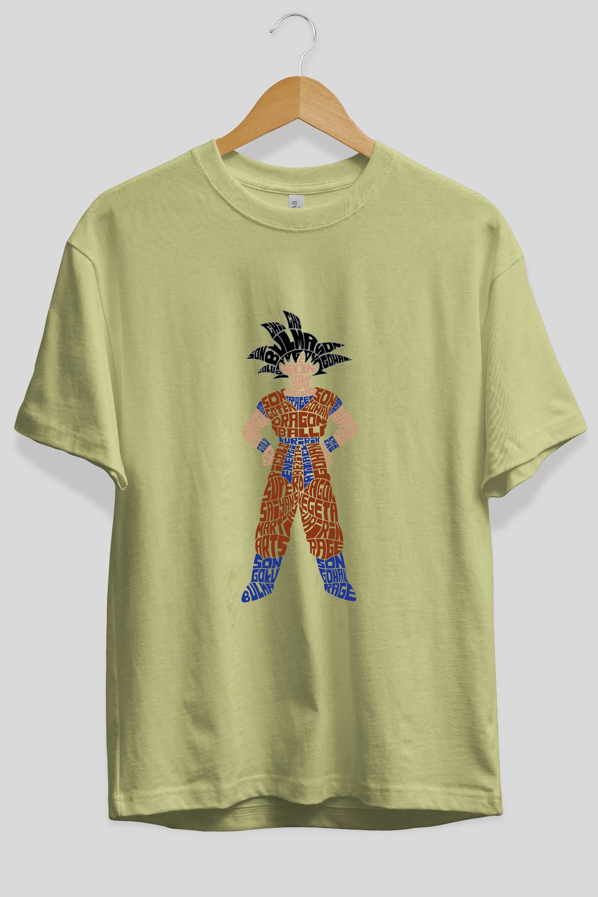 Goku Ön Baskılı Oversize t-shirt %100 pamuk Erkek Kadın Unisex