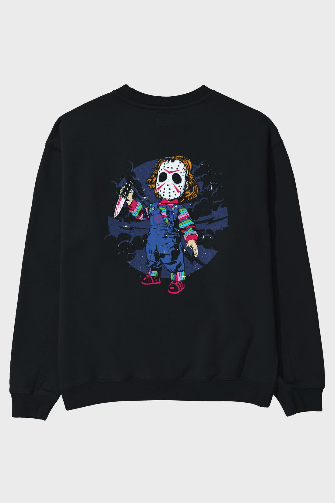 Chucky Arka Baskılı Oversize Sweatshirt Erkek Kadın Unisex