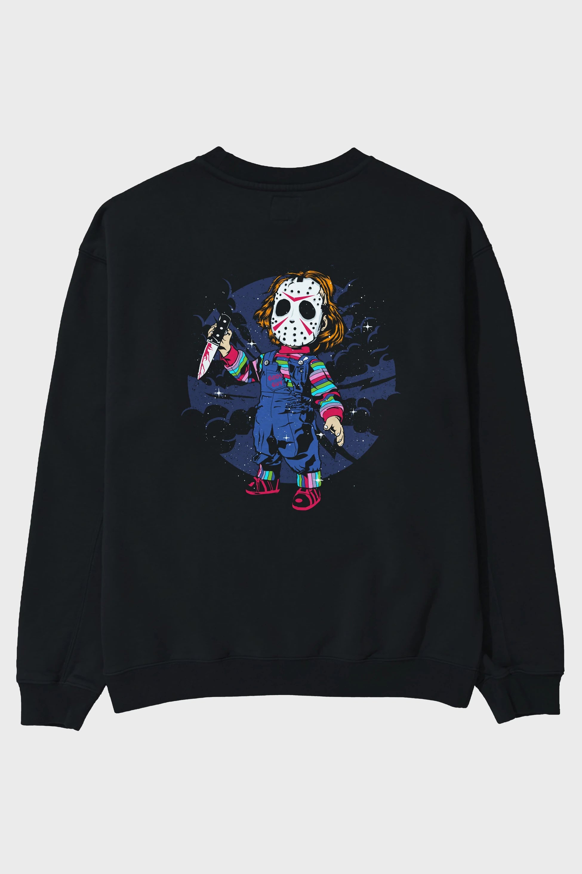 Chucky Arka Baskılı Oversize Sweatshirt Erkek Kadın Unisex