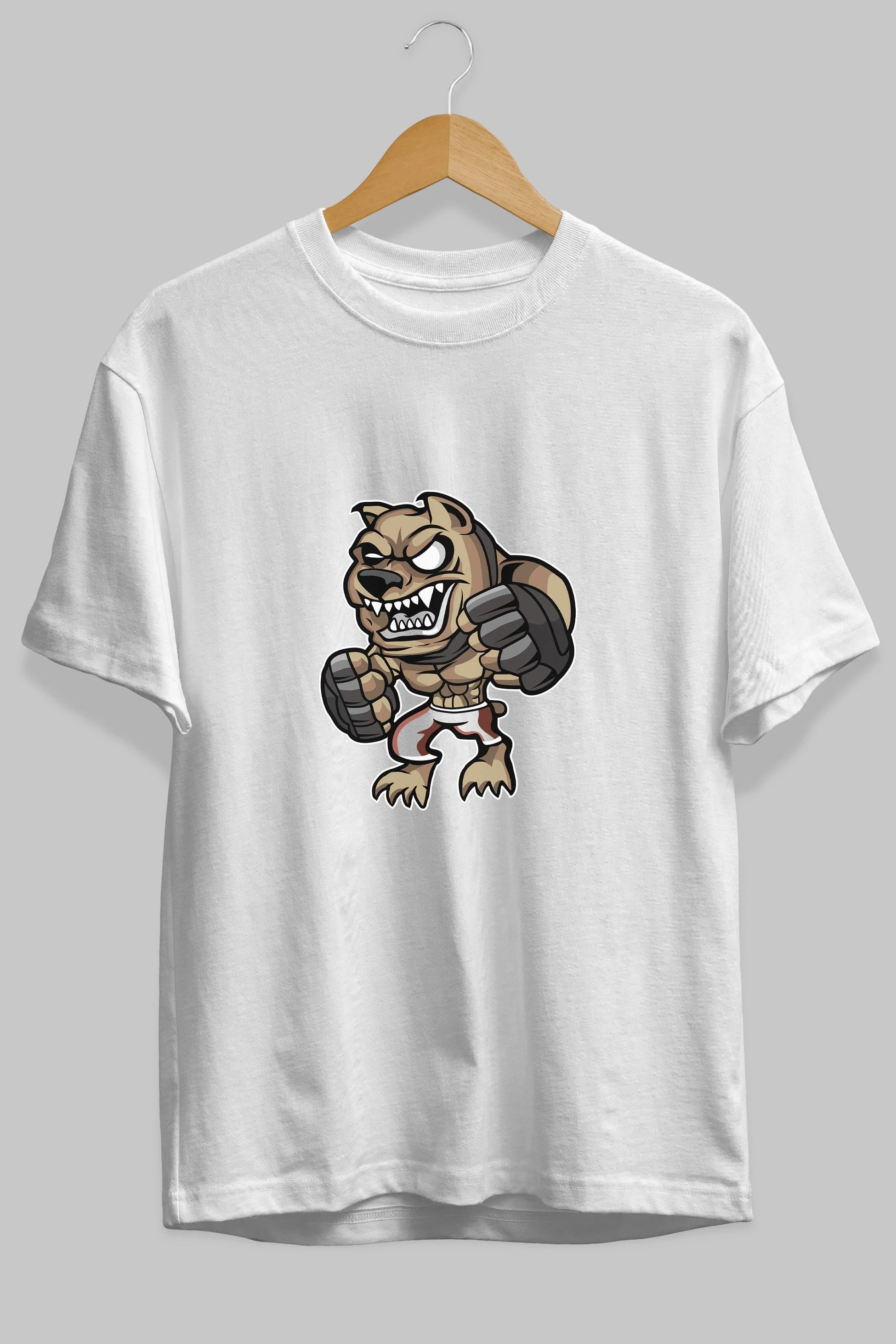 MMA Dog Ön Baskılı Oversize t-shirt Erkek Kadın Unisex %100 Pamuk tişort
