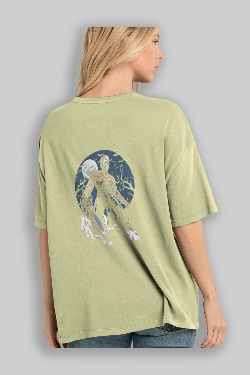 Evil Killer Arka Baskılı Oversize t-shirt Erkek Kadın Unisex %100 Pamuk